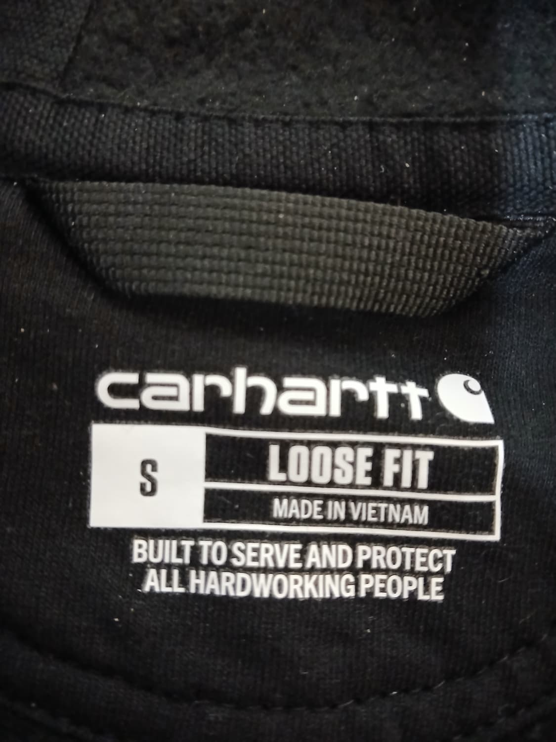 칼하트 루즈 핏 미드웨이트 레귤러 풀 집 스웨트셔츠 블랙 상품이미지2