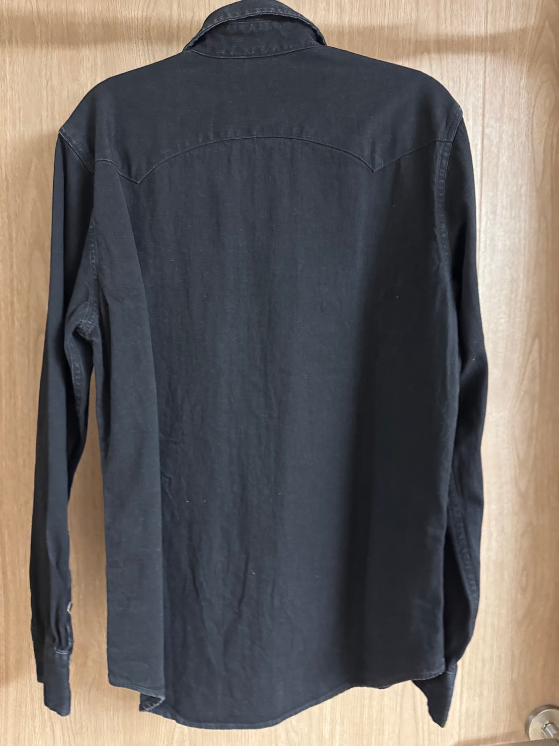 더블알엘(RRL) 슬림 핏 블랙 데님 웨스턴 셔츠 M사이즈 상품이미지3