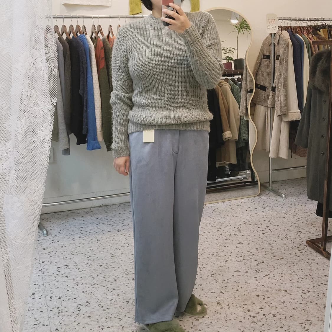 Private pause 스웨이드 밴딩 팬츠 여자 xl 상품이미지10