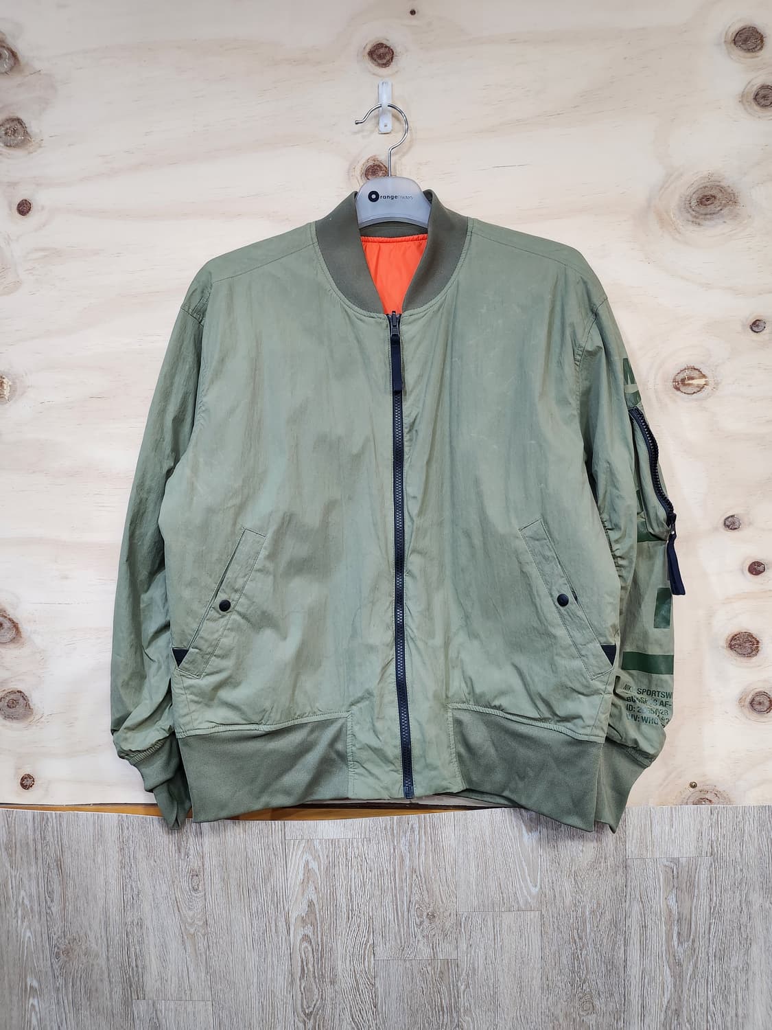 178) 나이키 NIKE 리버시블 AF1 MA-1 우븐 항공 자켓 상품이미지4