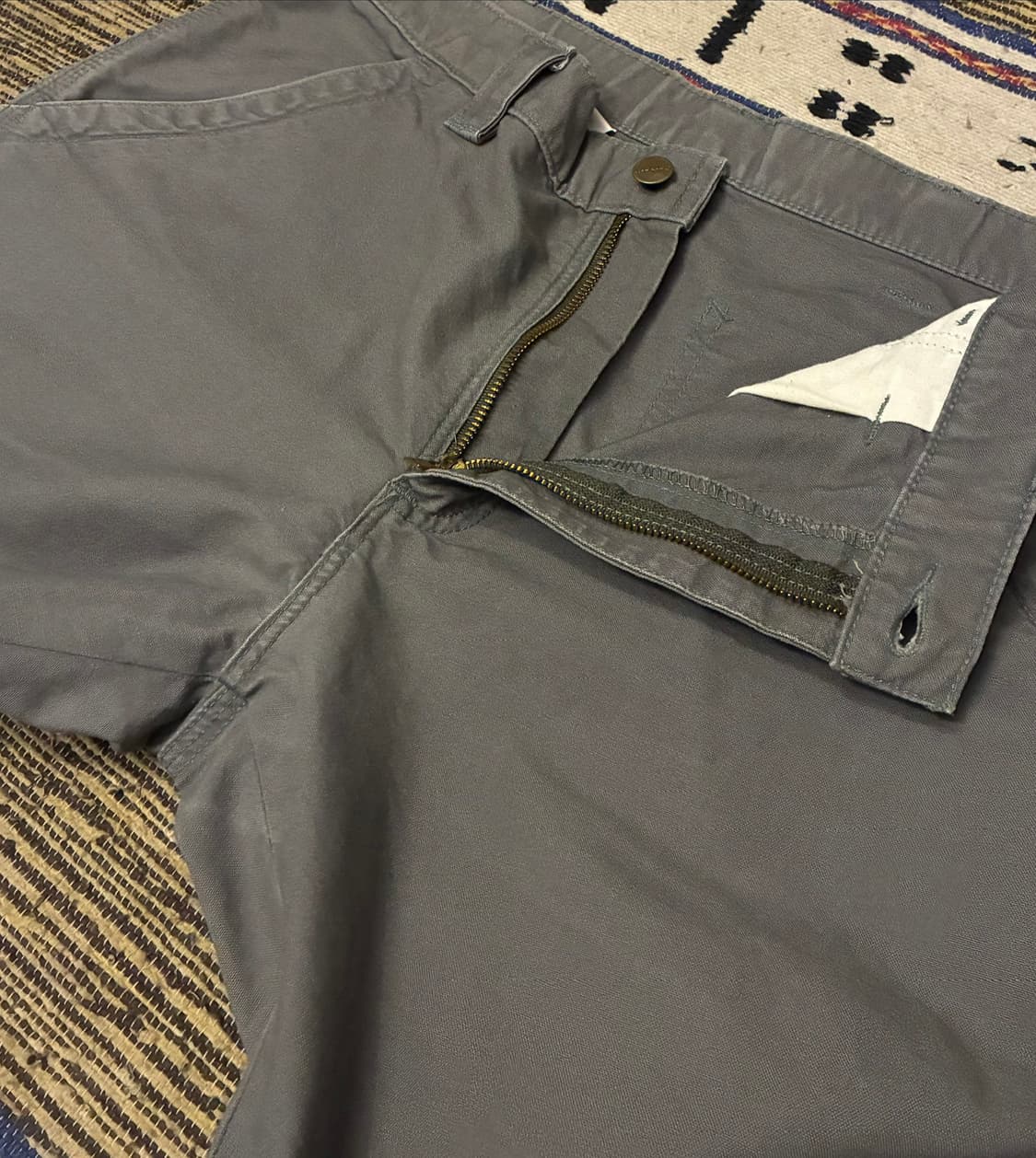 (33~34)칼하트 덩가리 빈티지 싱글니 카펜더 워크팬츠 그레이 상품이미지3