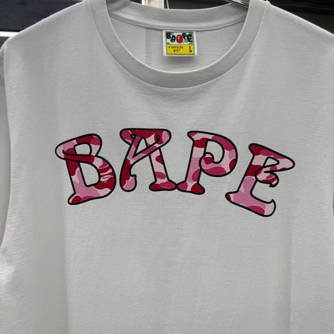 BAPE 베이프 베스킷볼 ABC 카모 화이트 반팔 티셔츠 상품이미지4