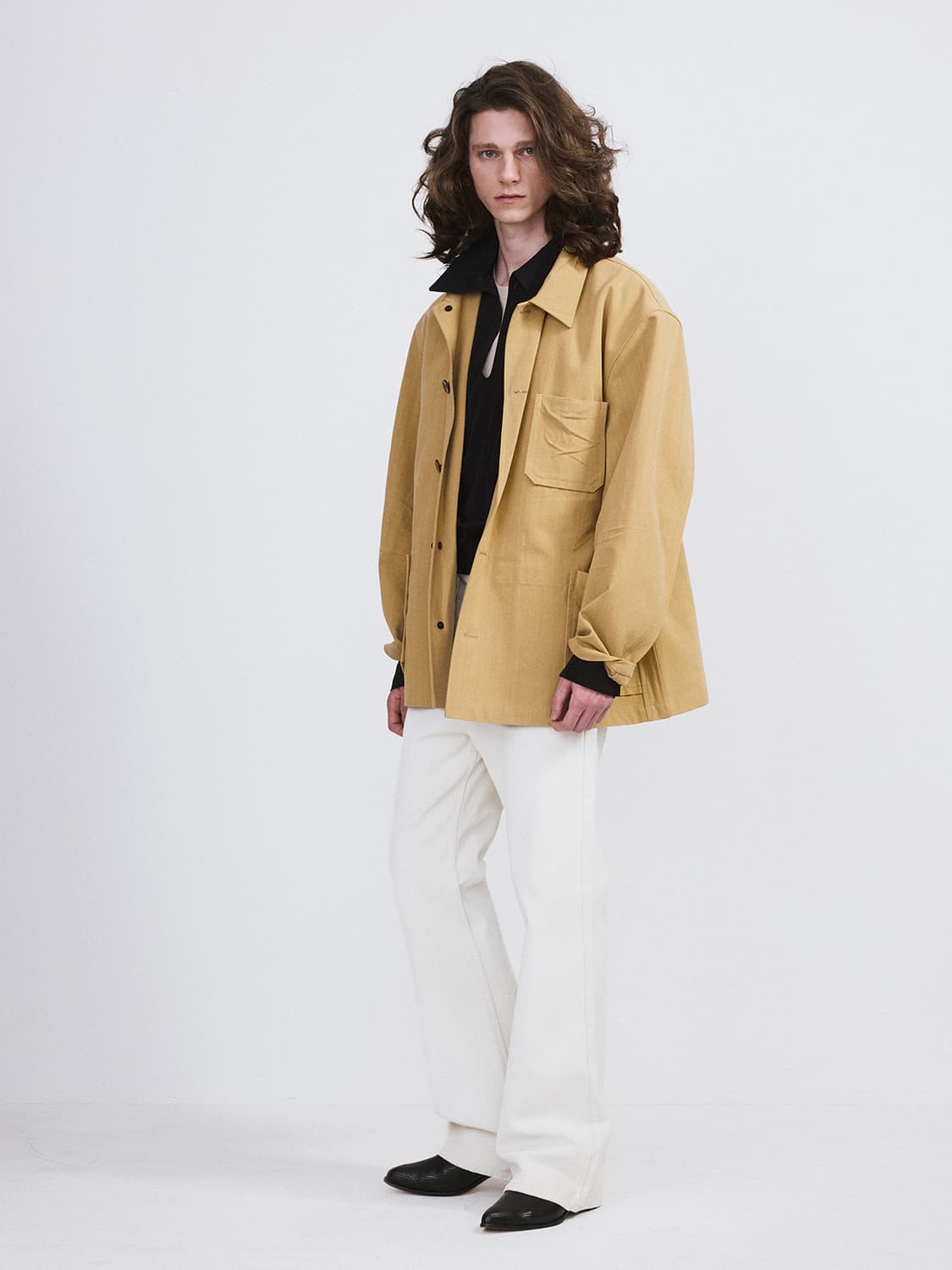 렉토 26SS 오버사이즈 헌팅 초어 자켓 베이지 상품이미지4