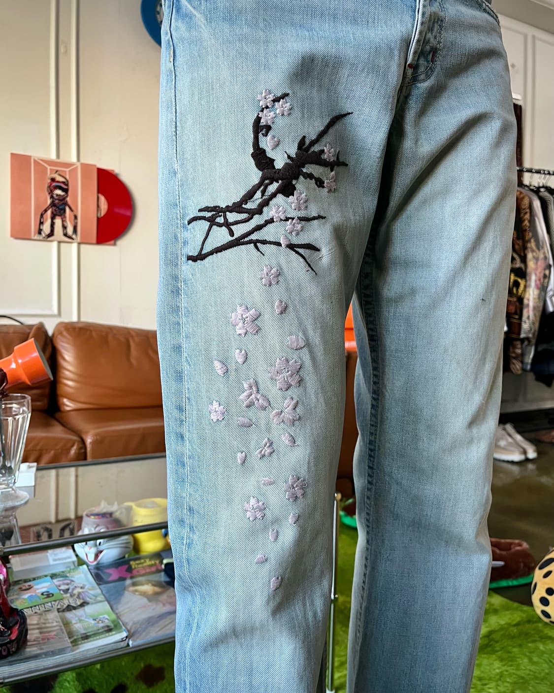 90-00s TAKEO KIKUCHI Embroidery Denim 상품이미지2