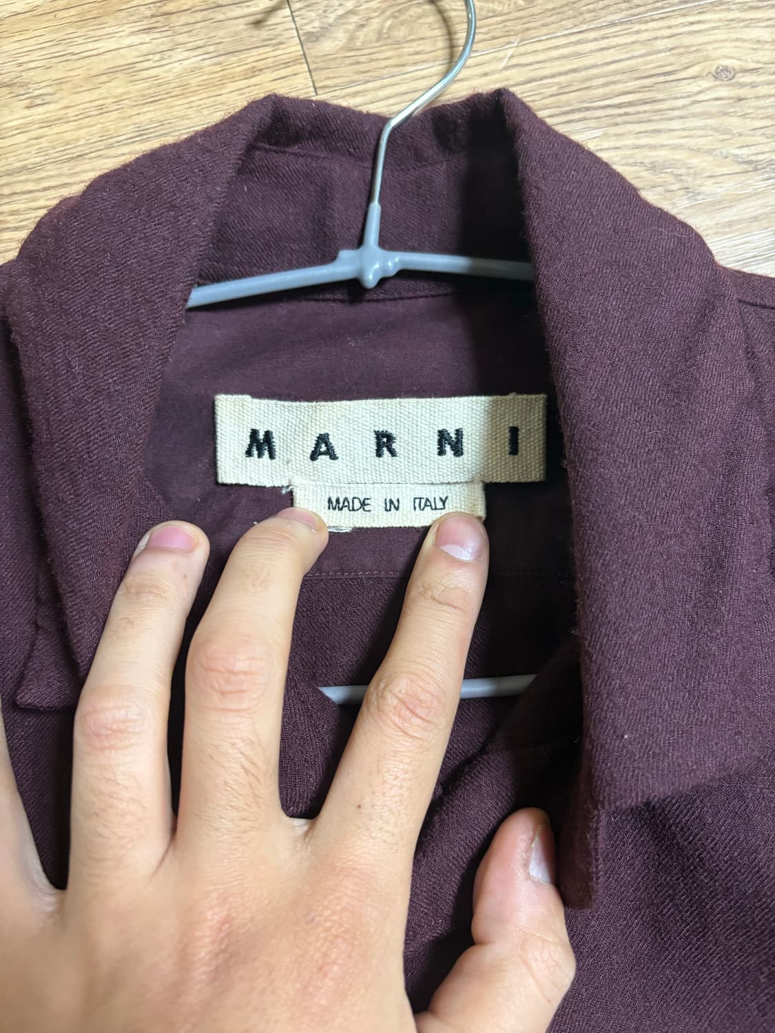 Marni wool shirt 버건디 상품이미지3