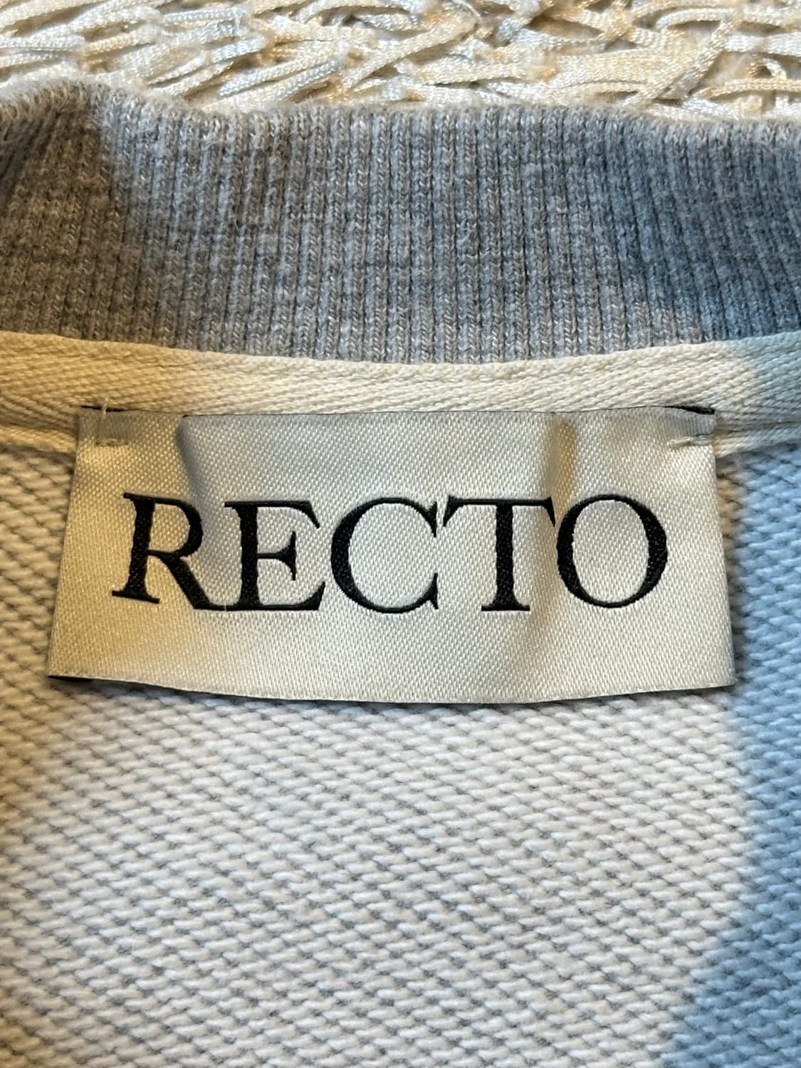 렉토 RECTO RC 엠브로이드 로고 자수 클래식 맨투맨 그레이 상품이미지4
