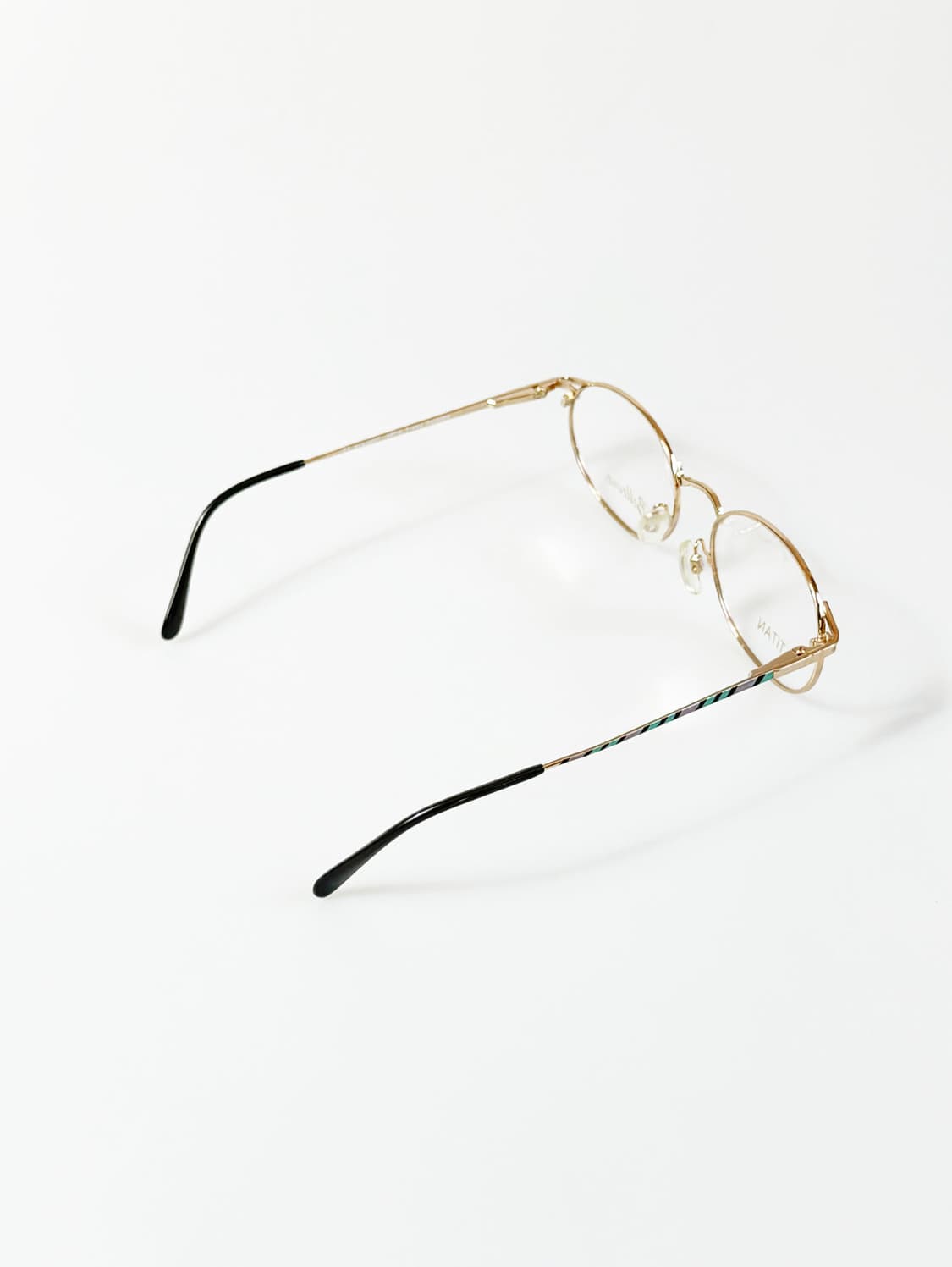 독일제 BELLEVUE 골드 티타늄 오벌 프레임 빈티지 안경 상품이미지4