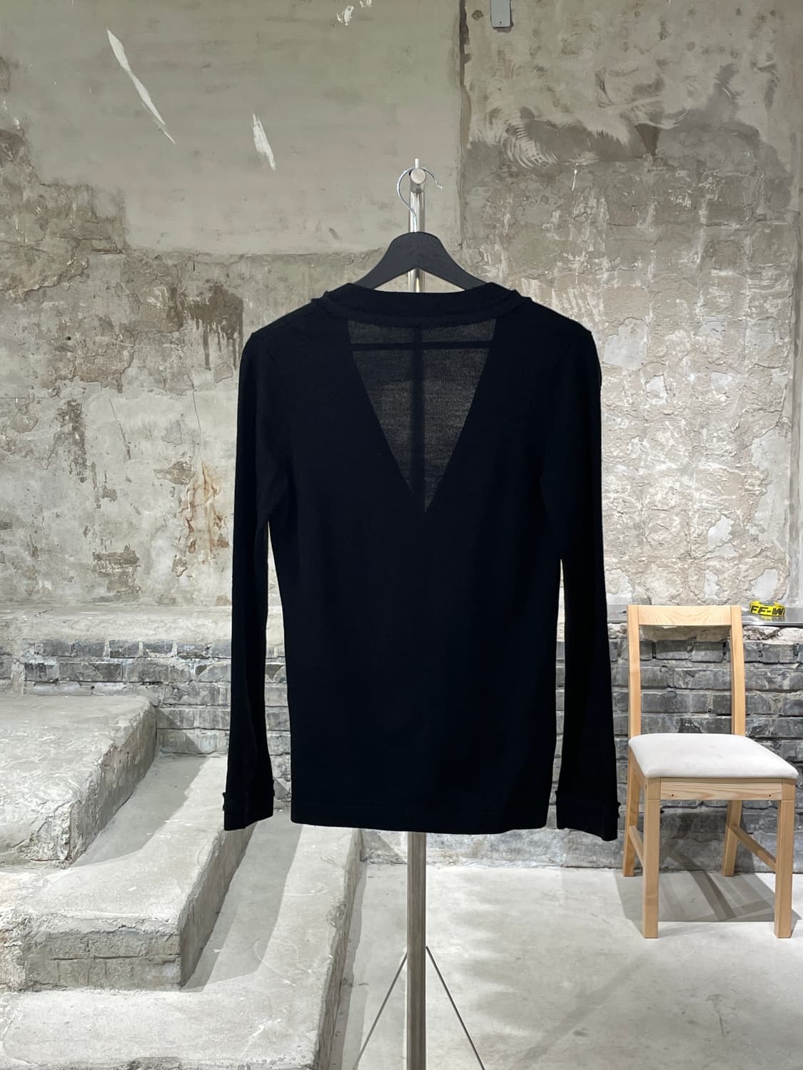 샤넬 유니폼 블랙 패널 울 아칼릭 가디건 상품이미지6