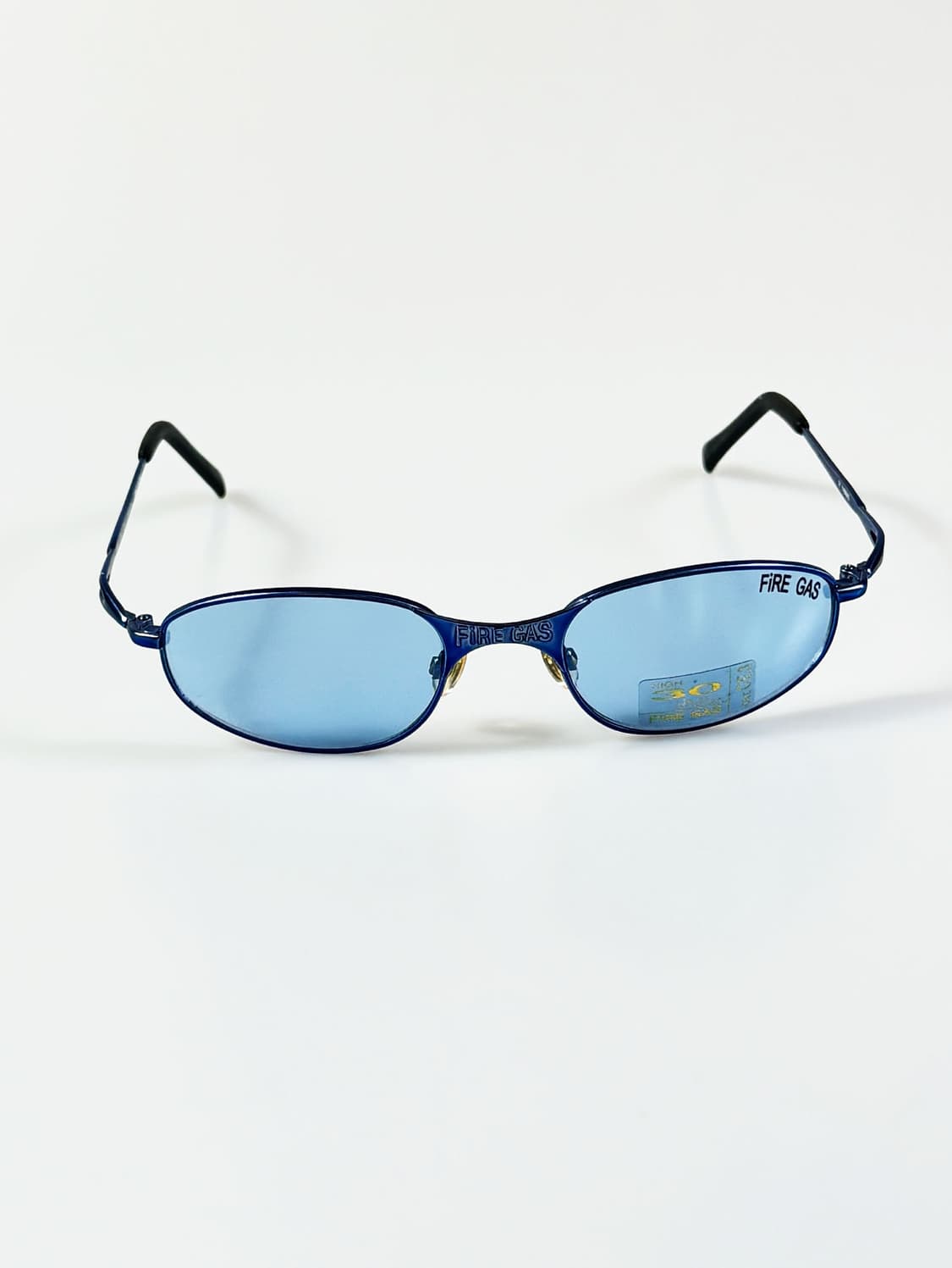 90s FIRE GAS 슬림 오벌 블루메탈 빈티지 틴트 선글라스 상품이미지1