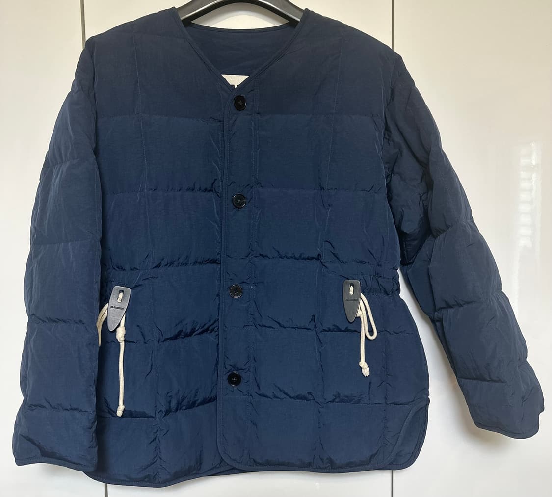 질샌더 네이비 블루 퀼팅구스다운패딩 자켓 상품이미지1