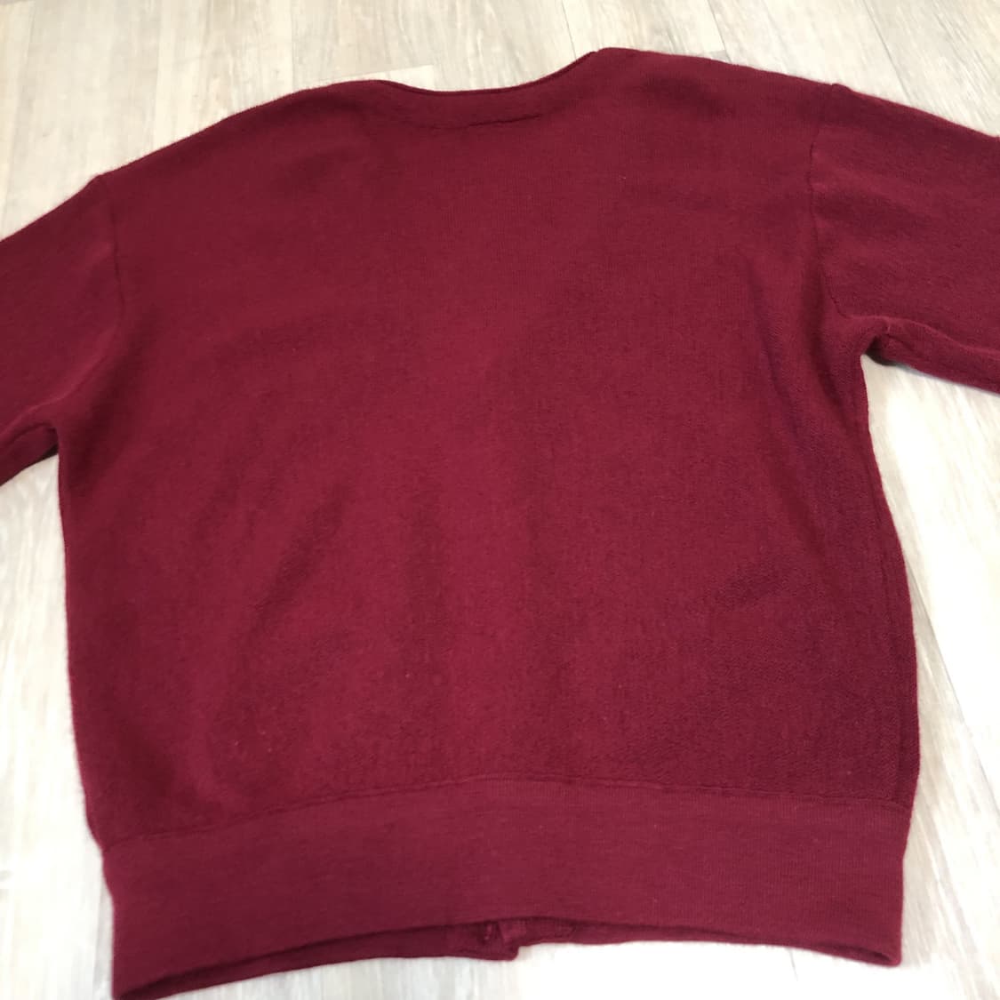 (95) 90's 라코스테 LACOSTE 양두조직 울 가디건 버건디 상품이미지10