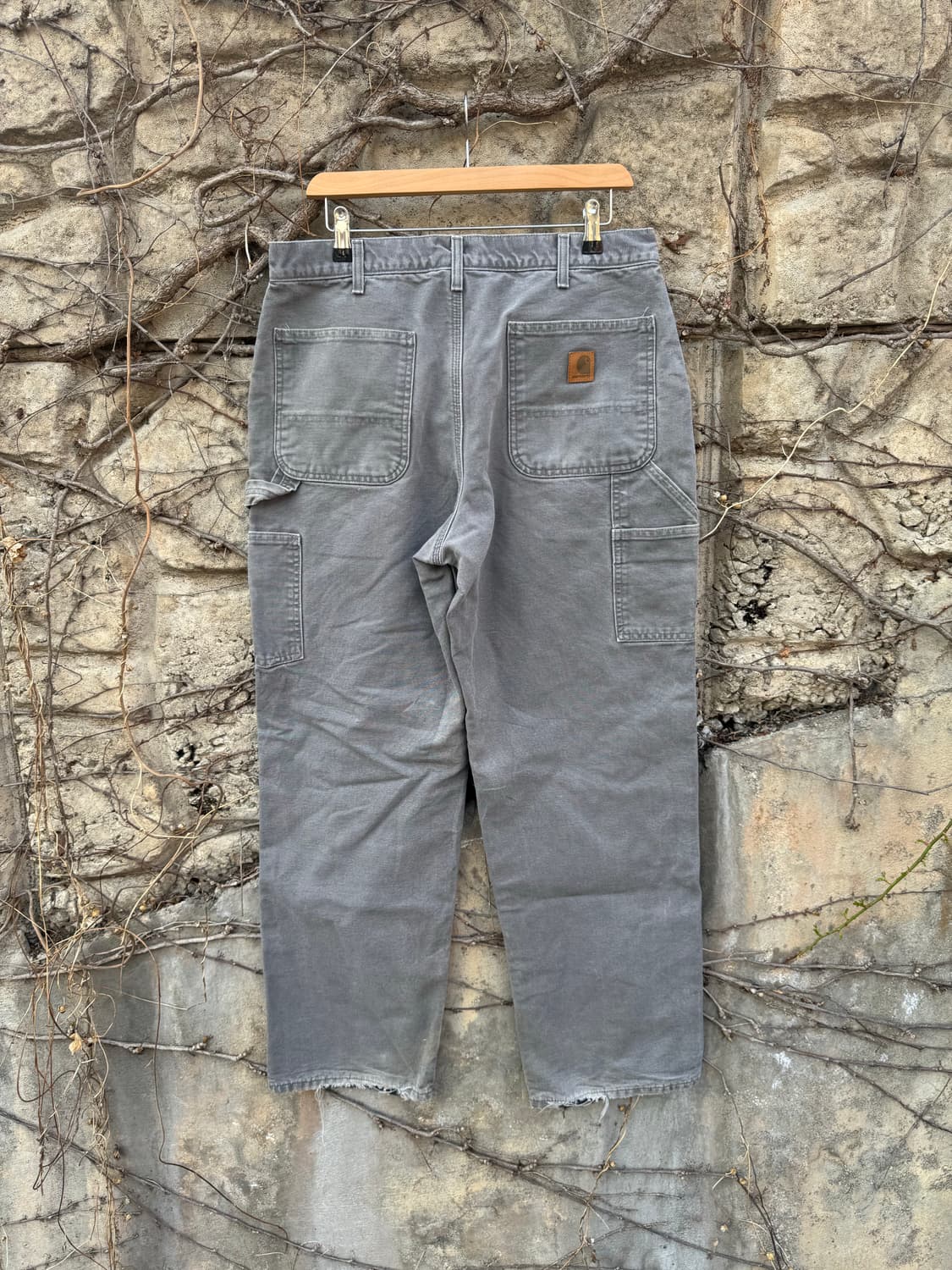 칼하트 빈티지 b111 gvl 하드페이딩 카펜터 싱글니 워크 팬츠 상품이미지2