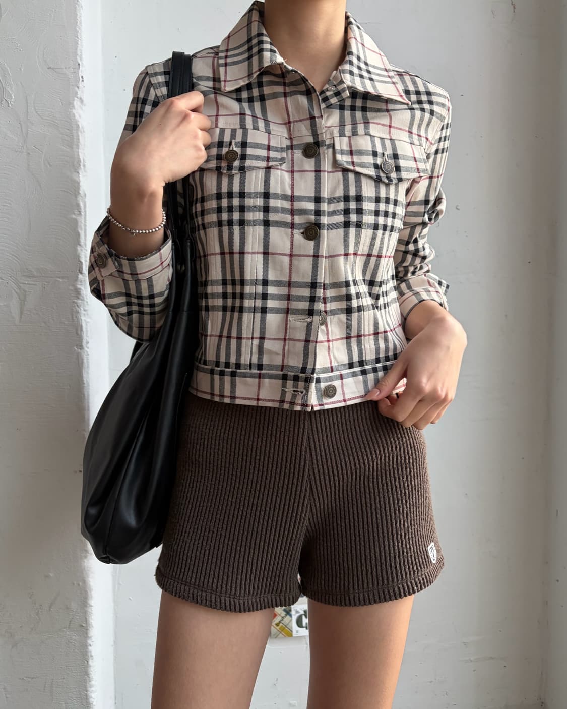 버버리 체크 숏 자켓 상품이미지5