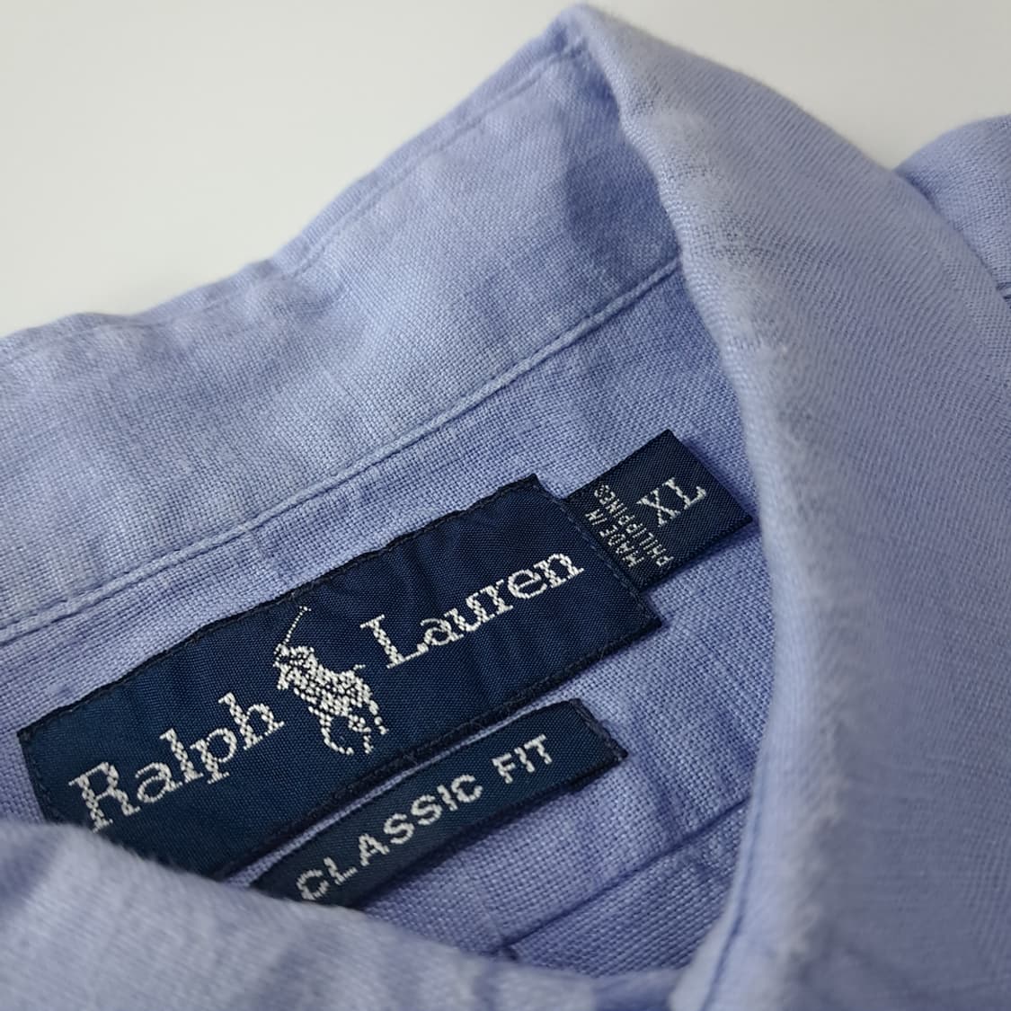 CK316 XL 폴로 00s 린넨 핑크포니 스카이블루 반팔 셔츠 남방 상품이미지3