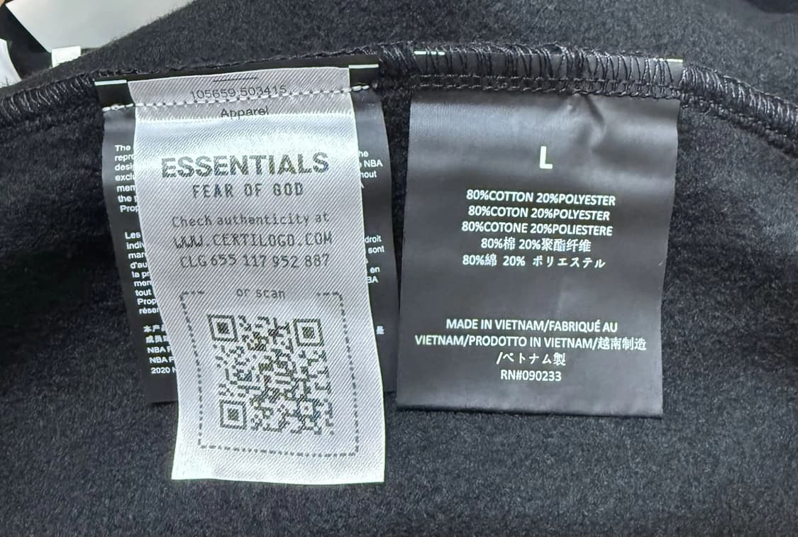 에센셜 X NBA 후드 블랙 상품이미지5