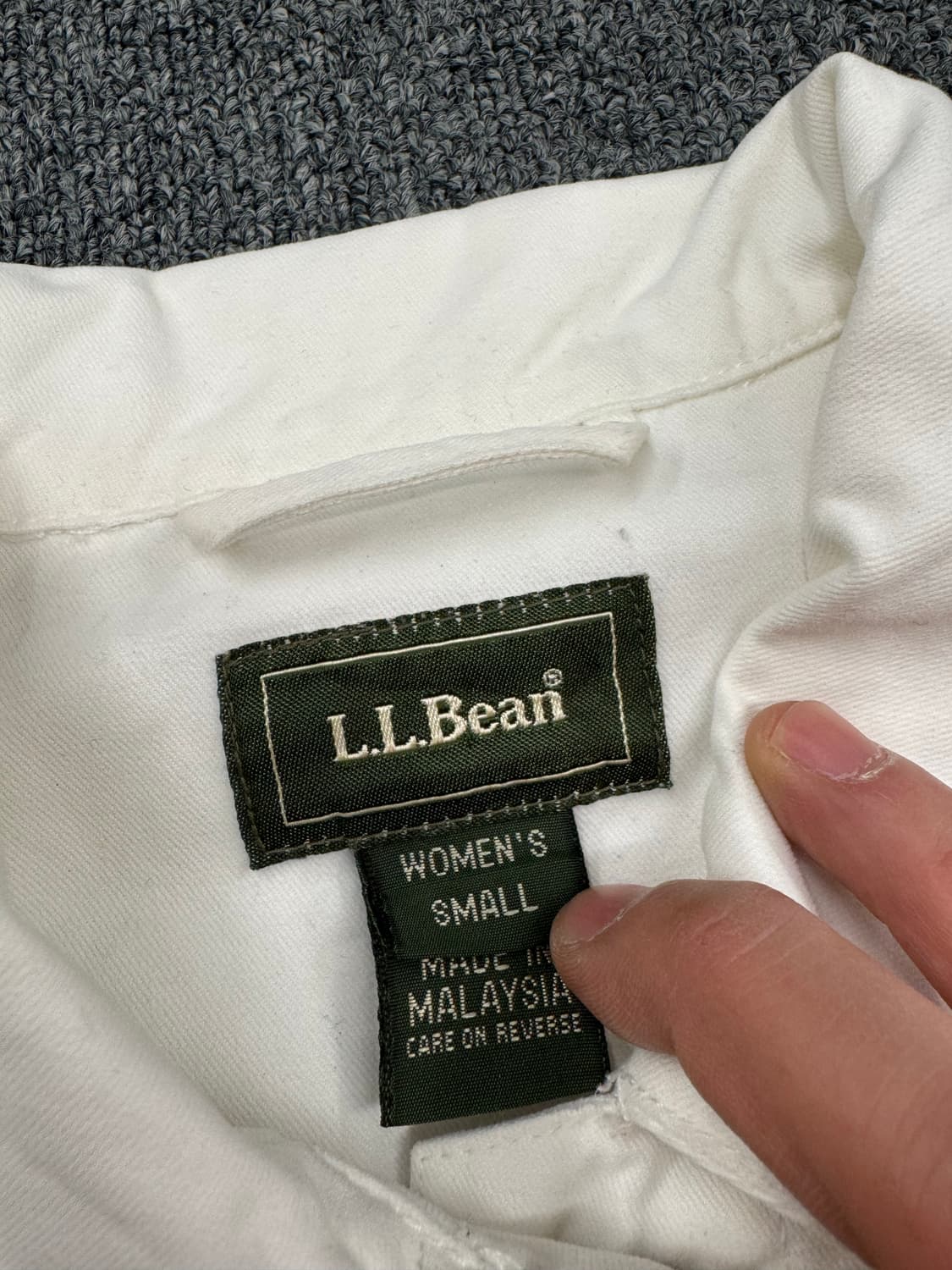 LLbean 빈티지 여성 화이트 데님자켓 상품이미지3
