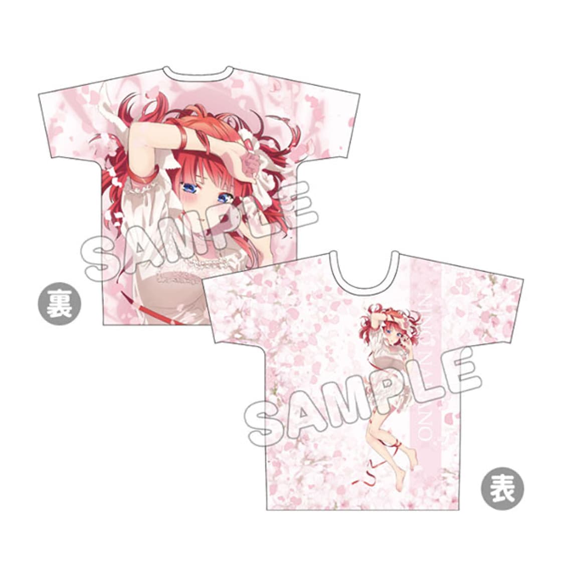 5등분의 신부 풀그래픽 티셔츠 - 나카노 니노 상품이미지1