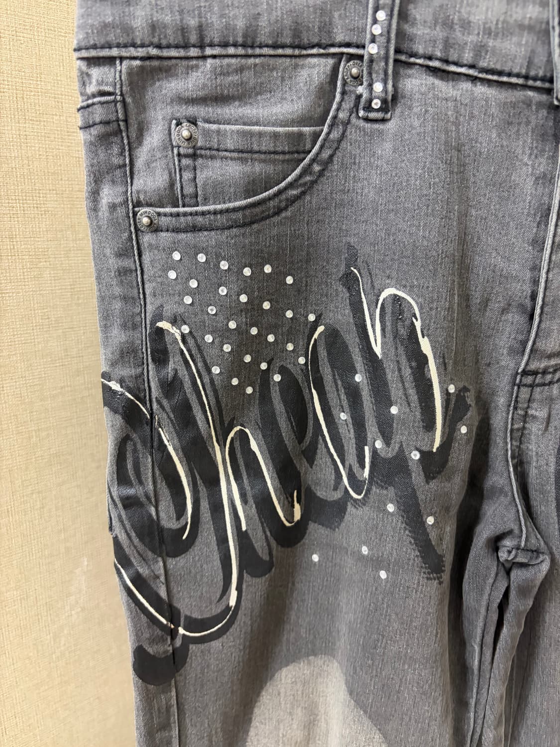 [W28/L32] 칩먼데이 프린팅 청바지 상품이미지6