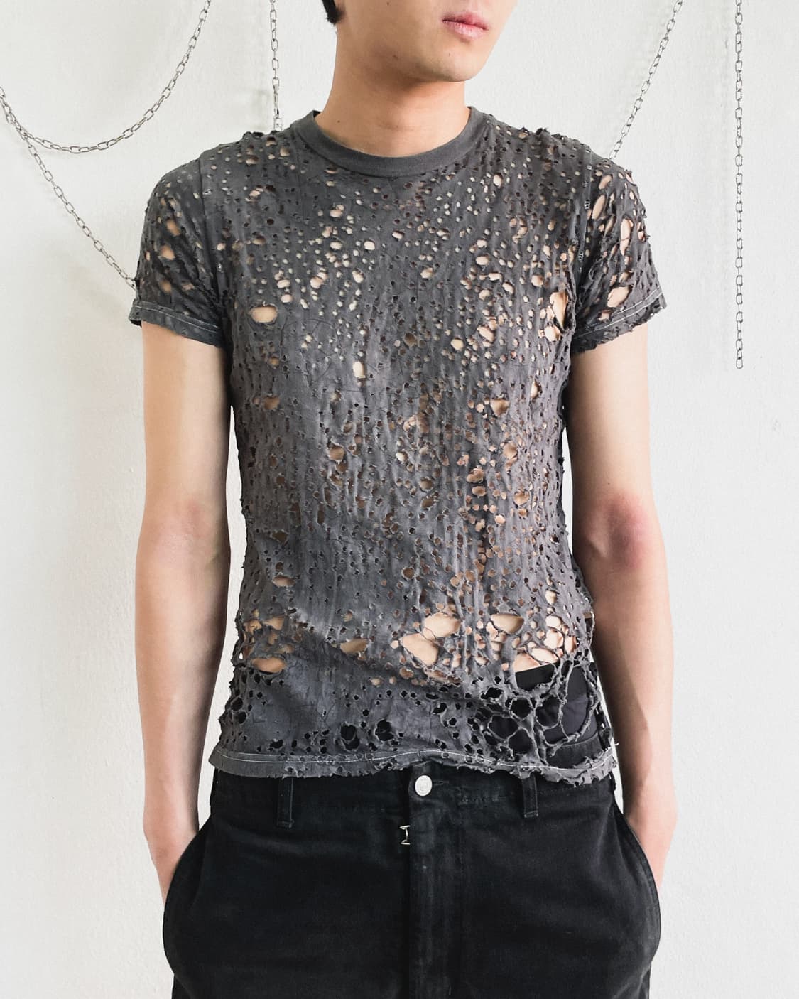 rare* the anarchist jpn vkei 불렛홀 네트 티셔츠 상품이미지3