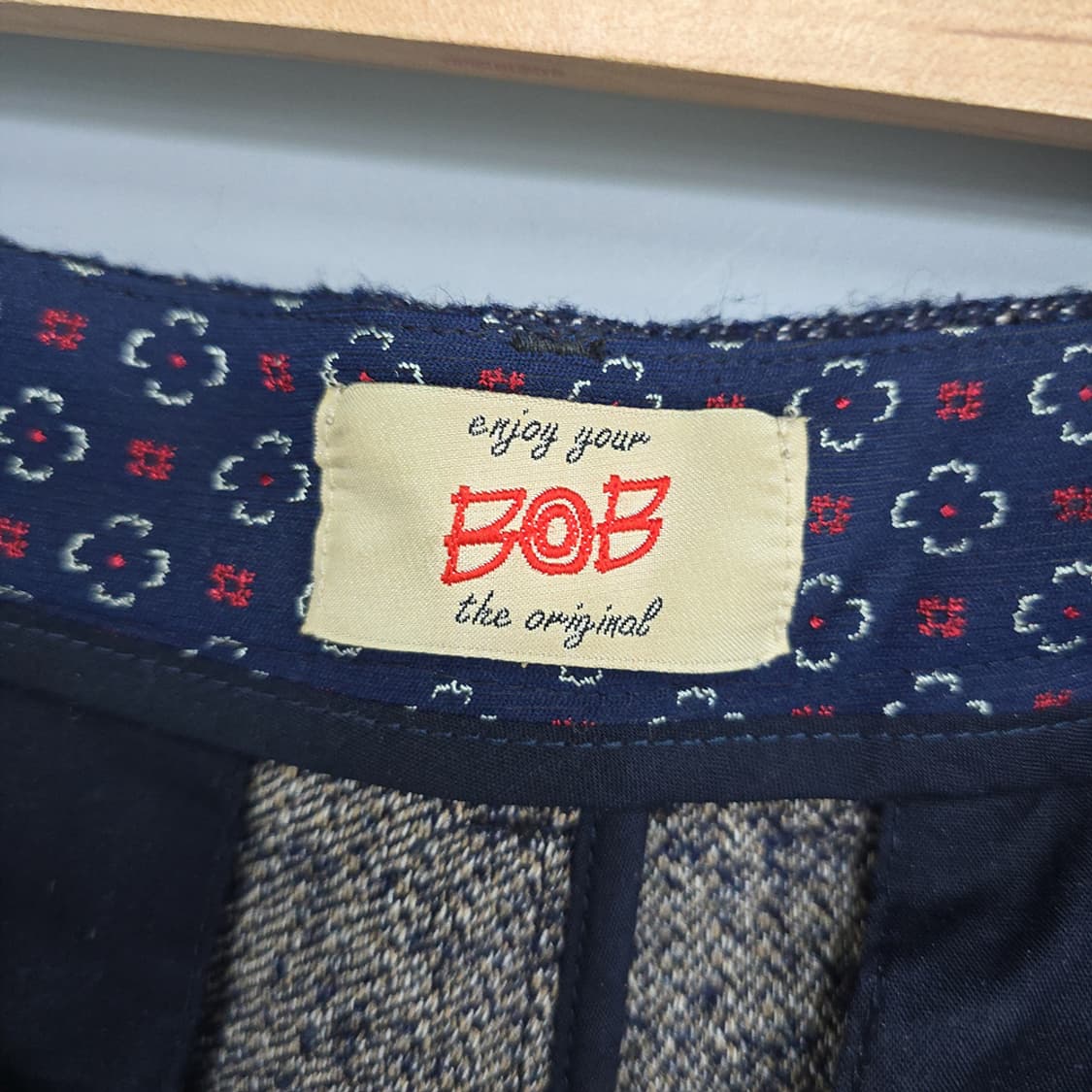 비오비(BOB) 울혼방 트위드 팬츠 34 상품이미지6