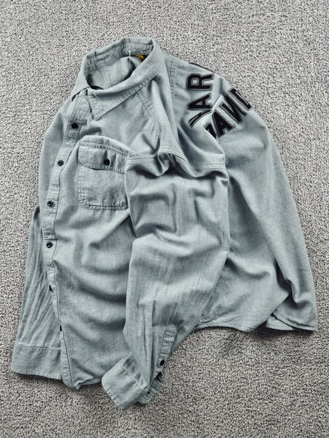 할리데이비슨 자수 레터링 로고 포켓 셔츠 ( L 추정 ) / 10718 상품이미지4