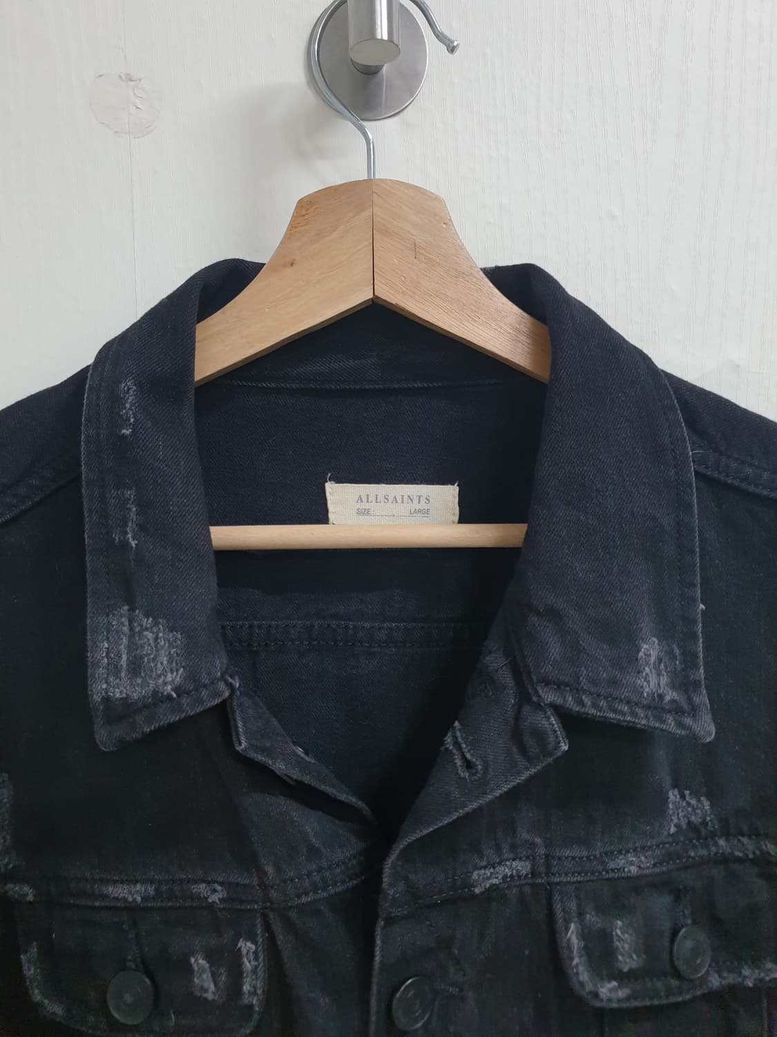 ALLSAINTS 블랙 트루커 데님 자켓 L 상품이미지5