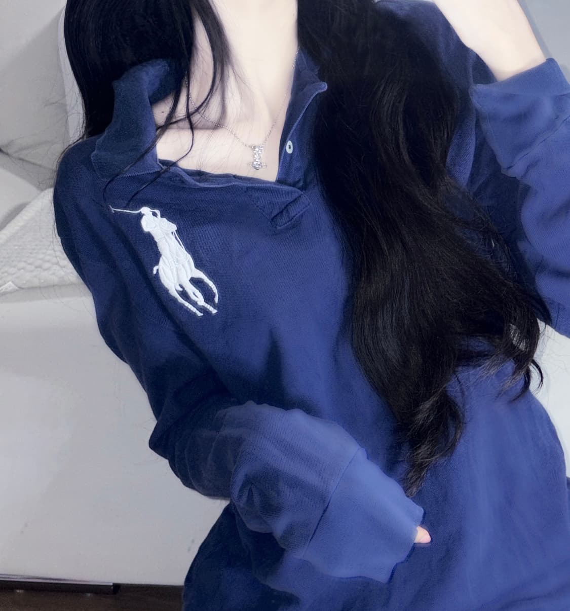 🐰폴로 랄프로렌 빅포니 네이비 데일리 여리 긴팔 pk🤍 상품이미지1