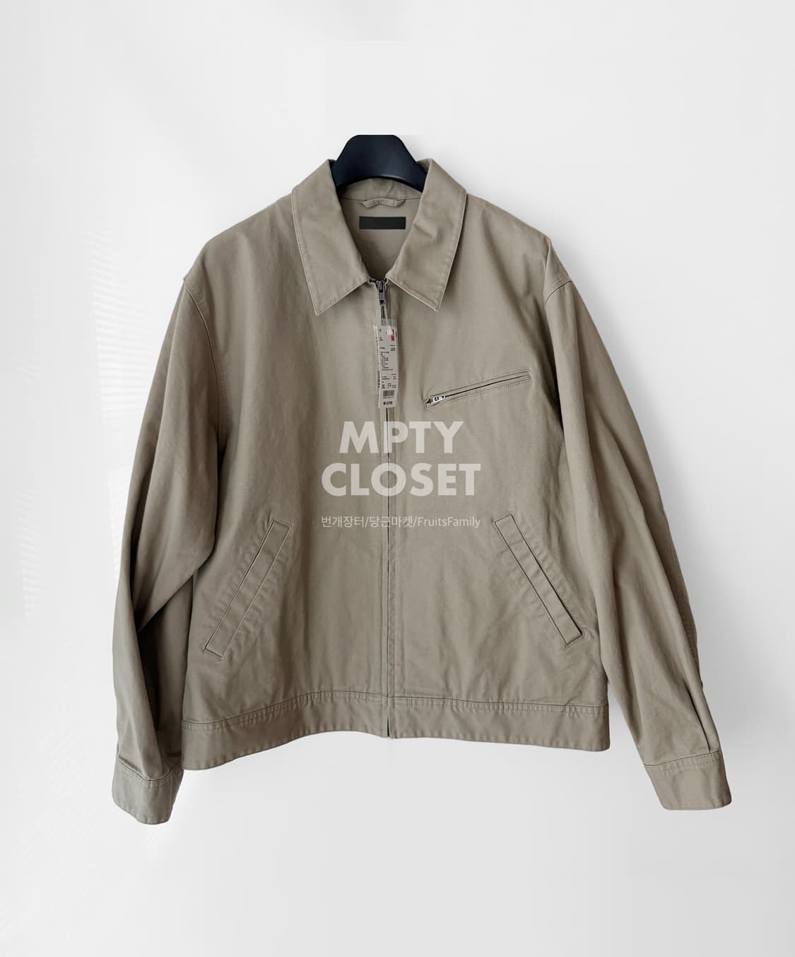 [XL] 유니클로 집업 블루종 베이지 상품이미지2