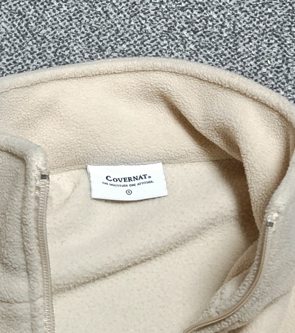 커버낫 플리스 자켓 아이보리 S  오버사이즈 상품이미지7
