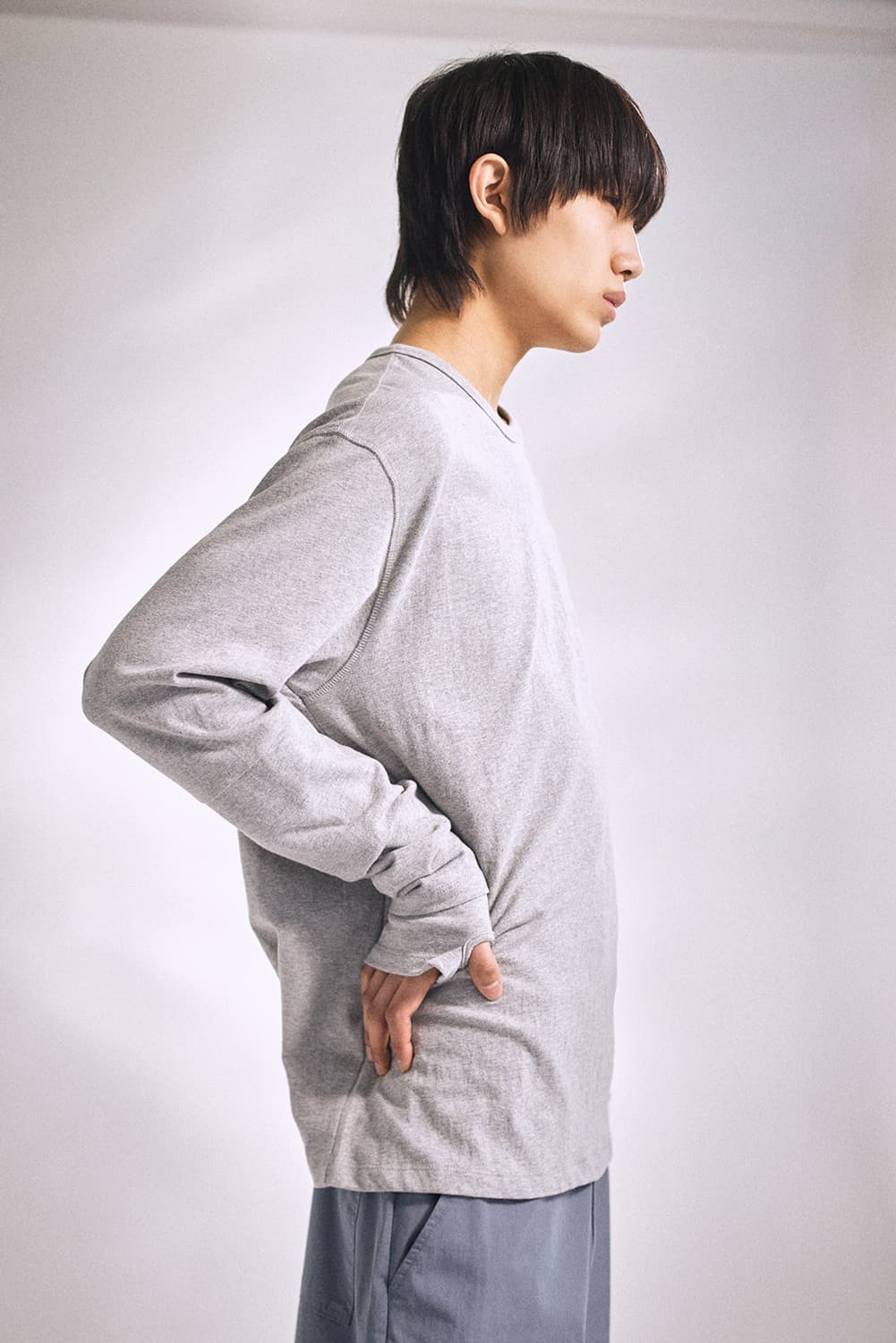 Hatchinroom Double Sleeve Tee M.Grey 3M 상품이미지6