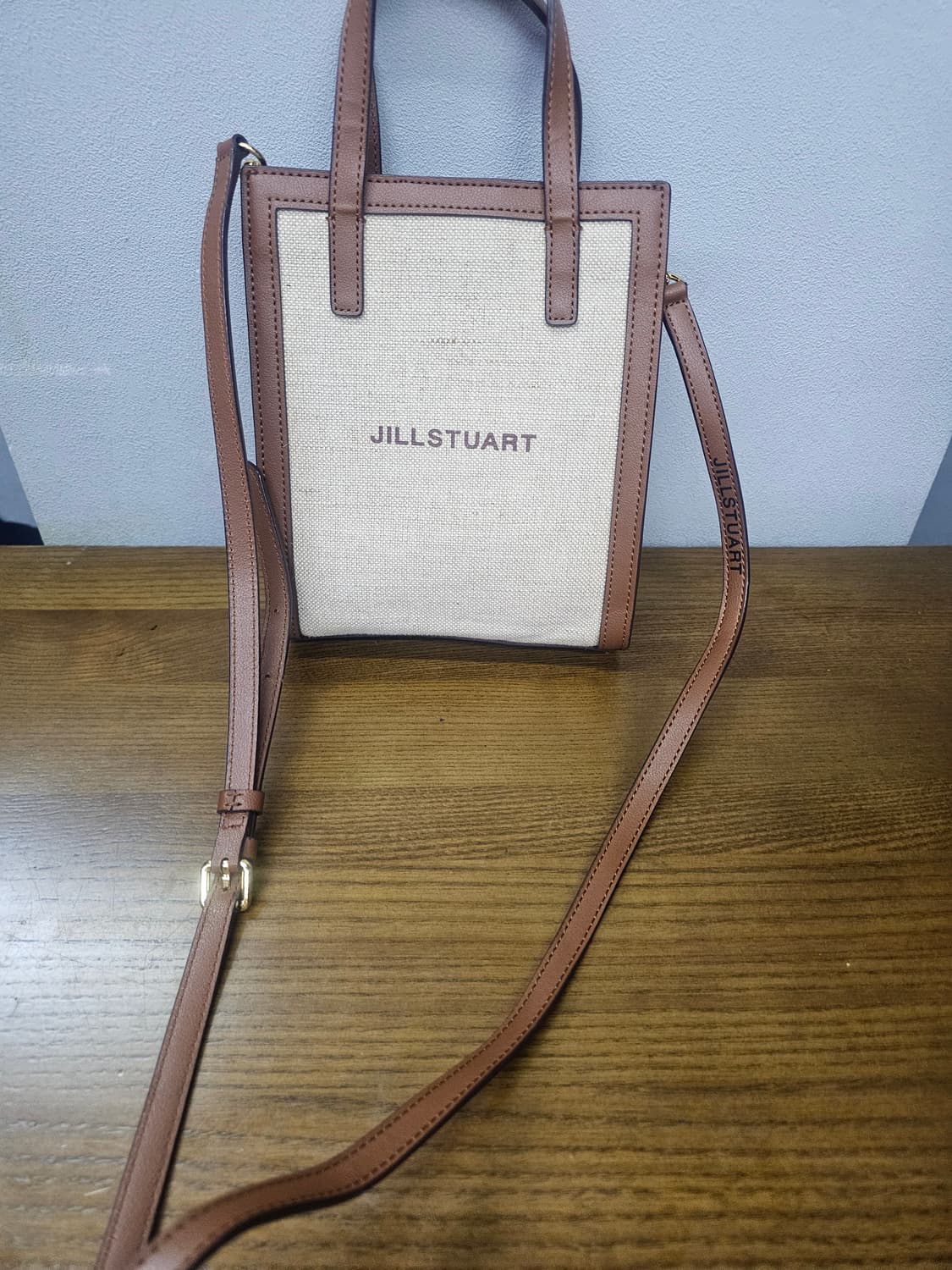 질스튜어트 브라운 가죽배색 린넨혼방 토트백 상품이미지6