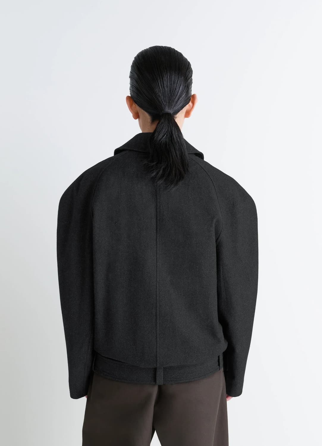[34]르메르 25fw RAGLAN SLEEVE SHORT 코트/블랙 상품이미지4