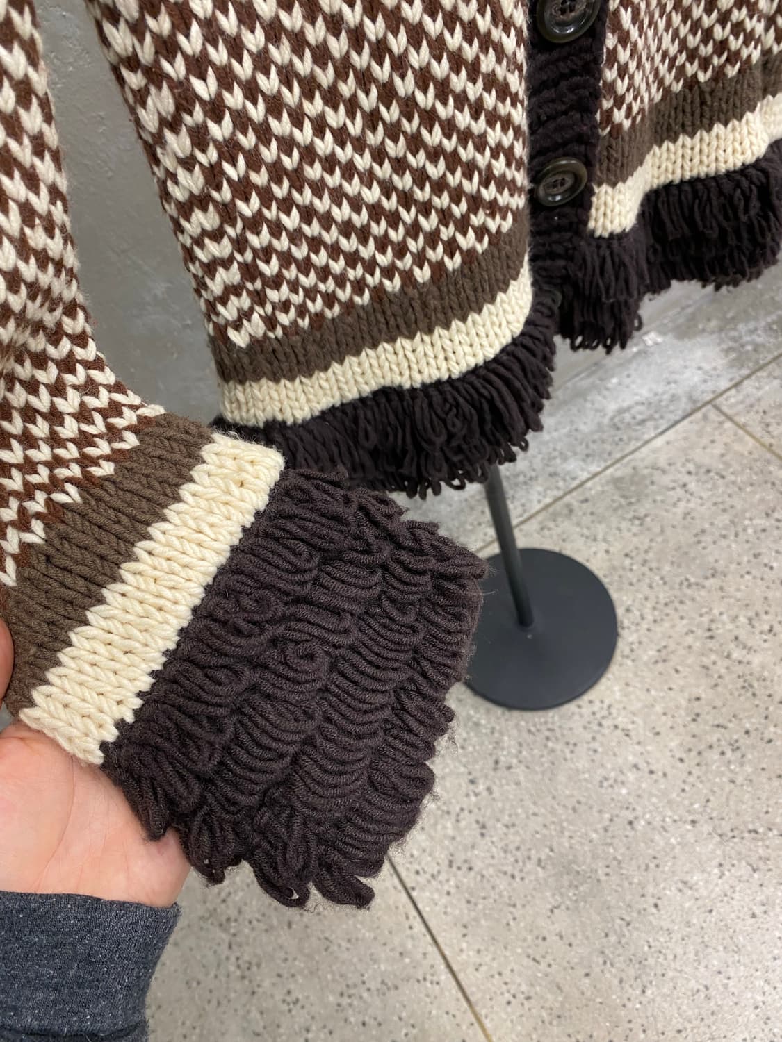 [F] Parcae Japan 빈티지 울 핸드 니트 가디건 상품이미지4