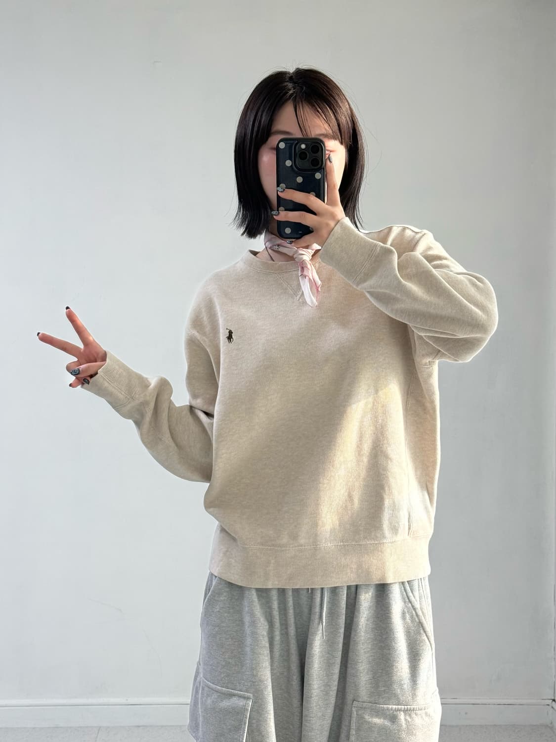 폴로 베이지 니트 맨투맨 상품이미지3