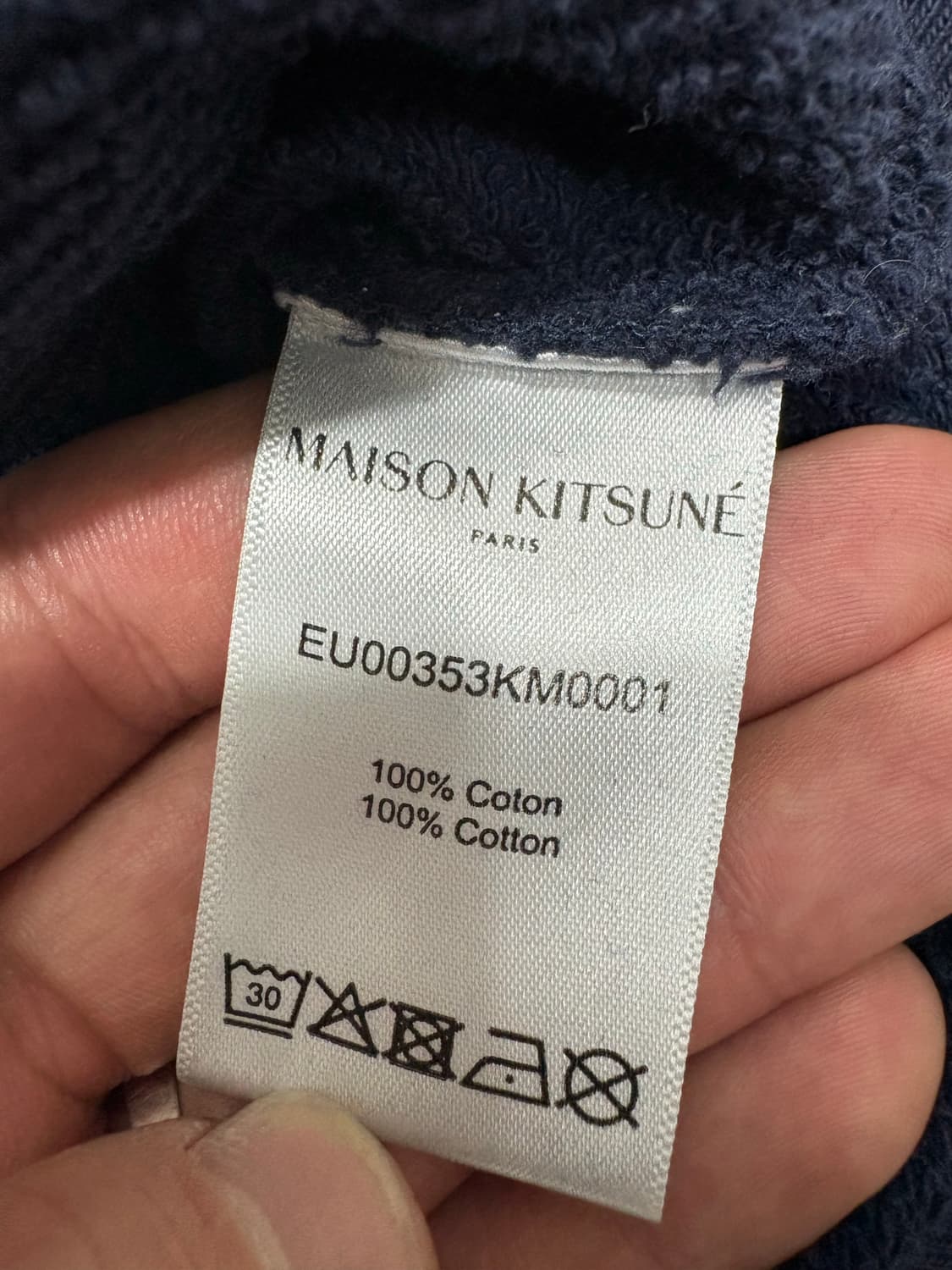 메종키츠네 더블폭스 후드 네이비 상품이미지6