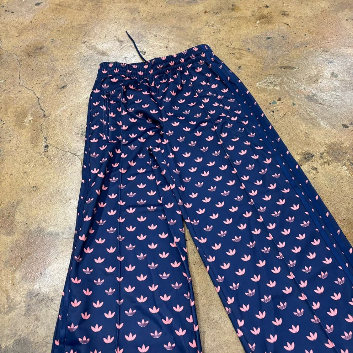 [정품/S] 아디다스 네이비 핑크 파이어버드 패턴 츄리닝 트랙팬츠  상품이미지1