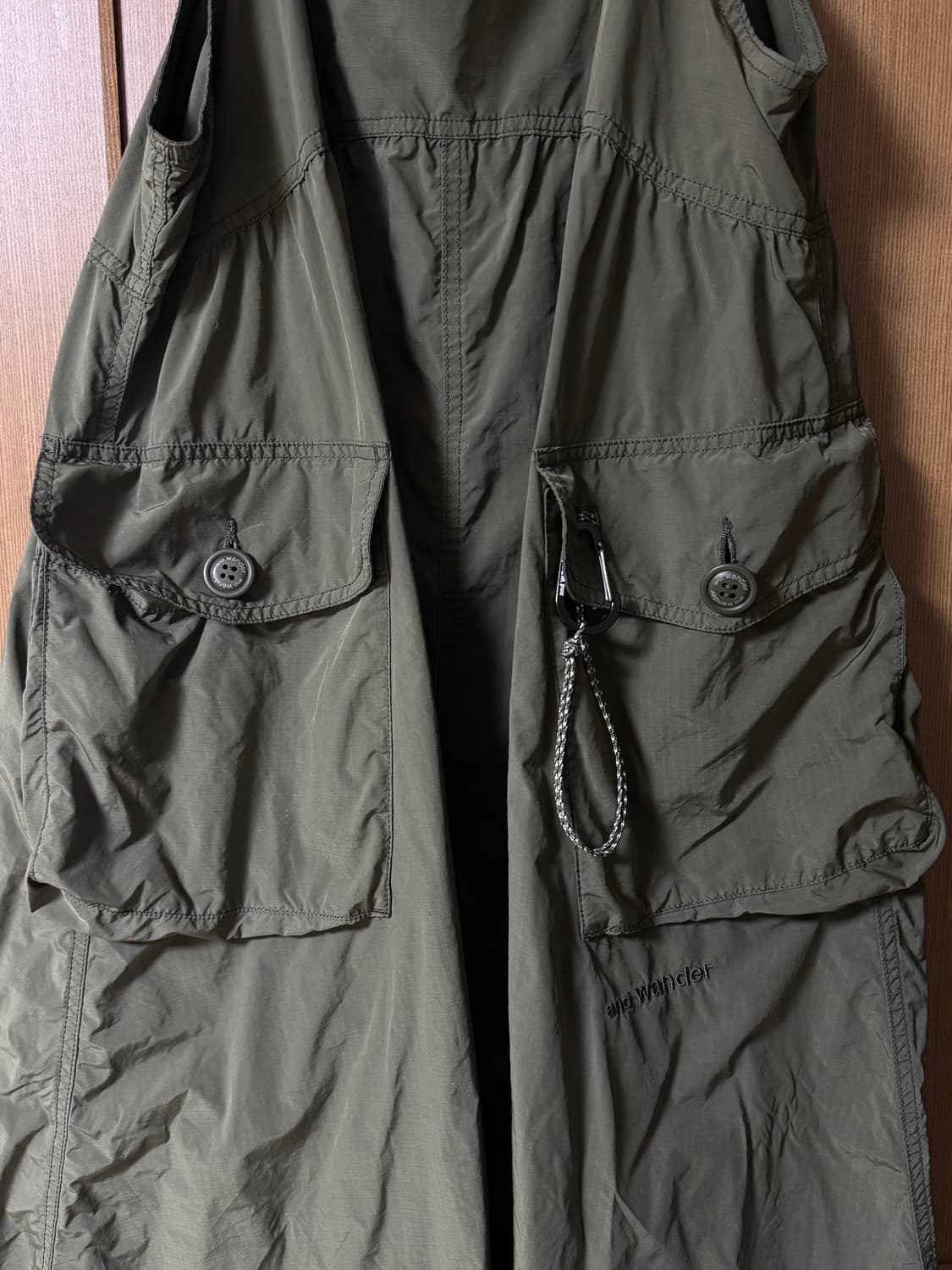 앤드원더 카고 오버사이즈 원피스 (카키 WS/M 프리사이즈) 상품이미지4