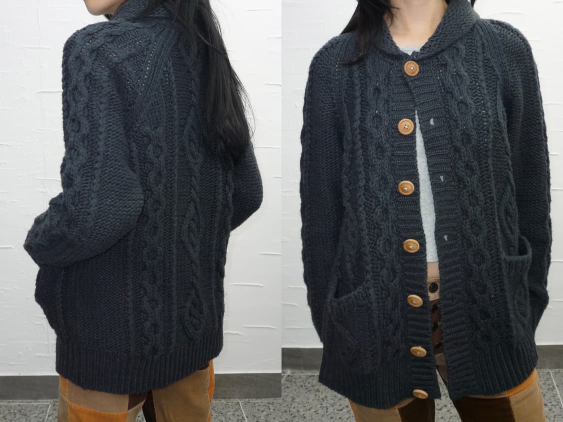 navy cable cardigan 상품이미지2