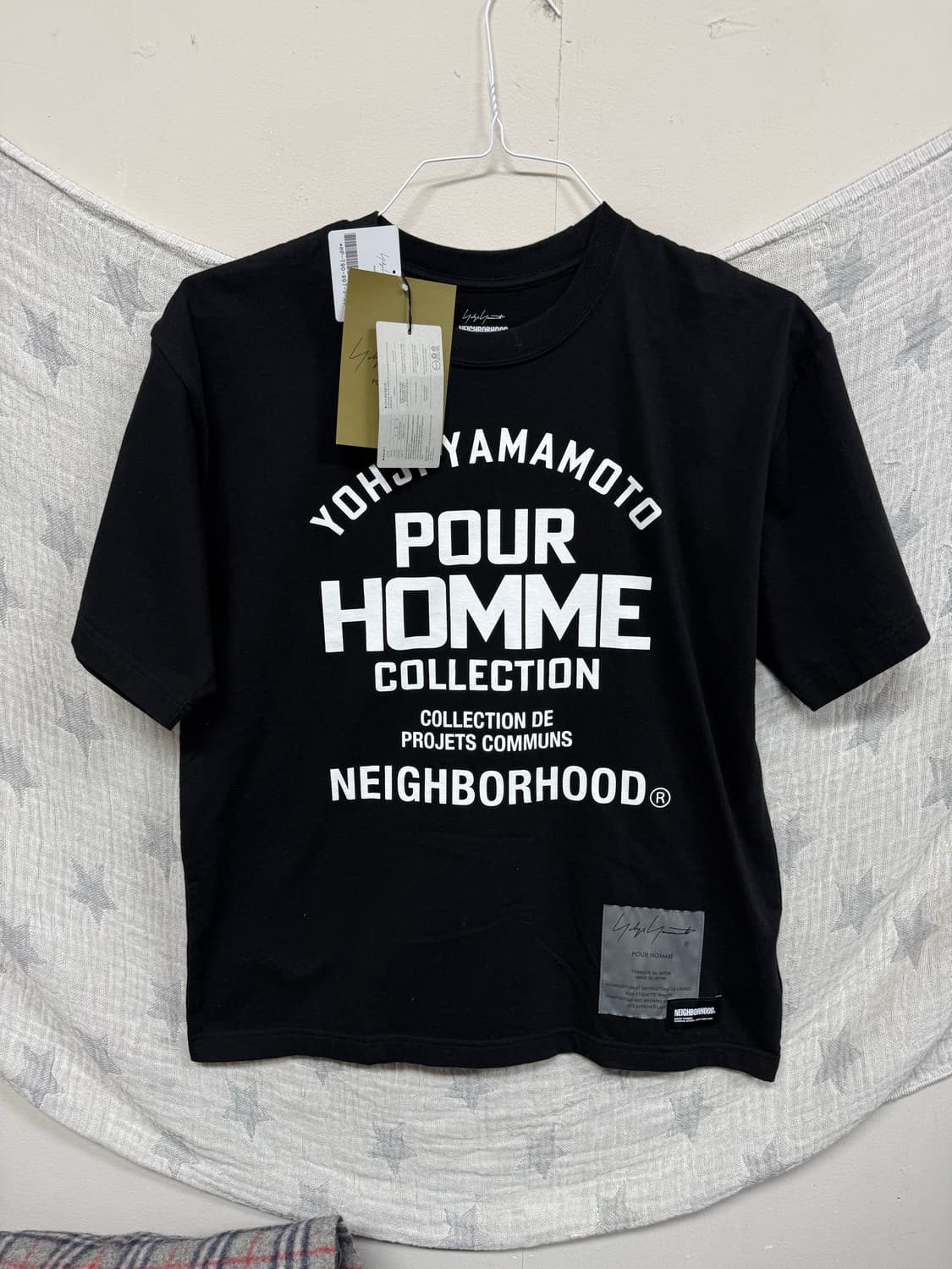 요지야마모토 네이버후드 콜라보 반팔티셔츠  상품이미지1