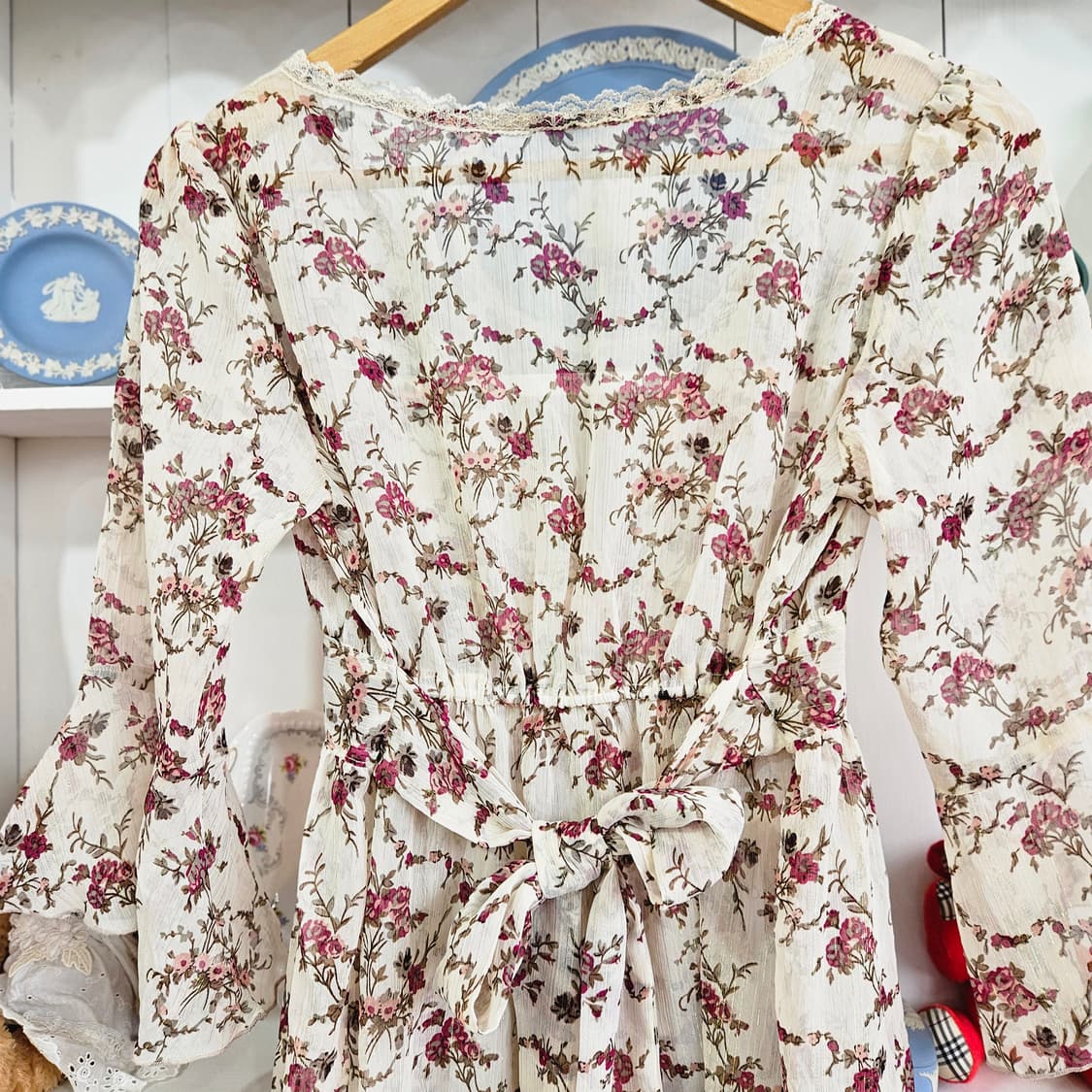 no0327  플로럴 레이스 리본 원피스 상품이미지8