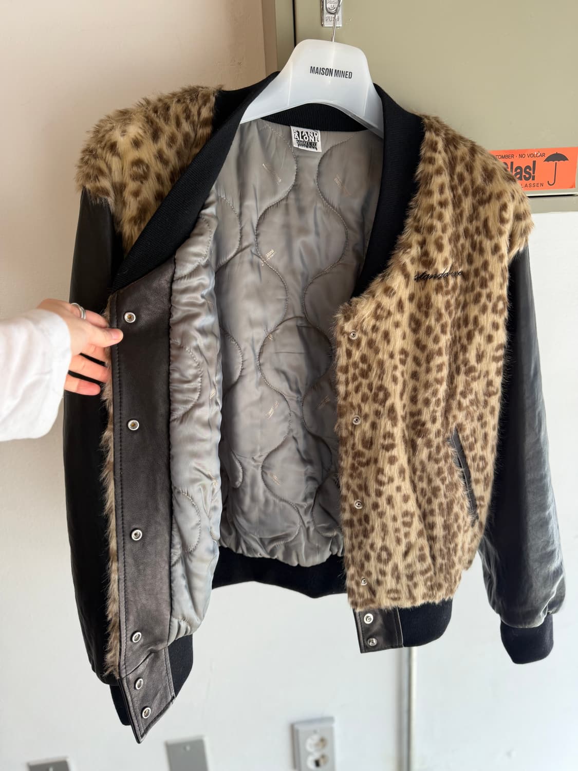 스탠드얼론 레오파드 퍼자켓 상품이미지3