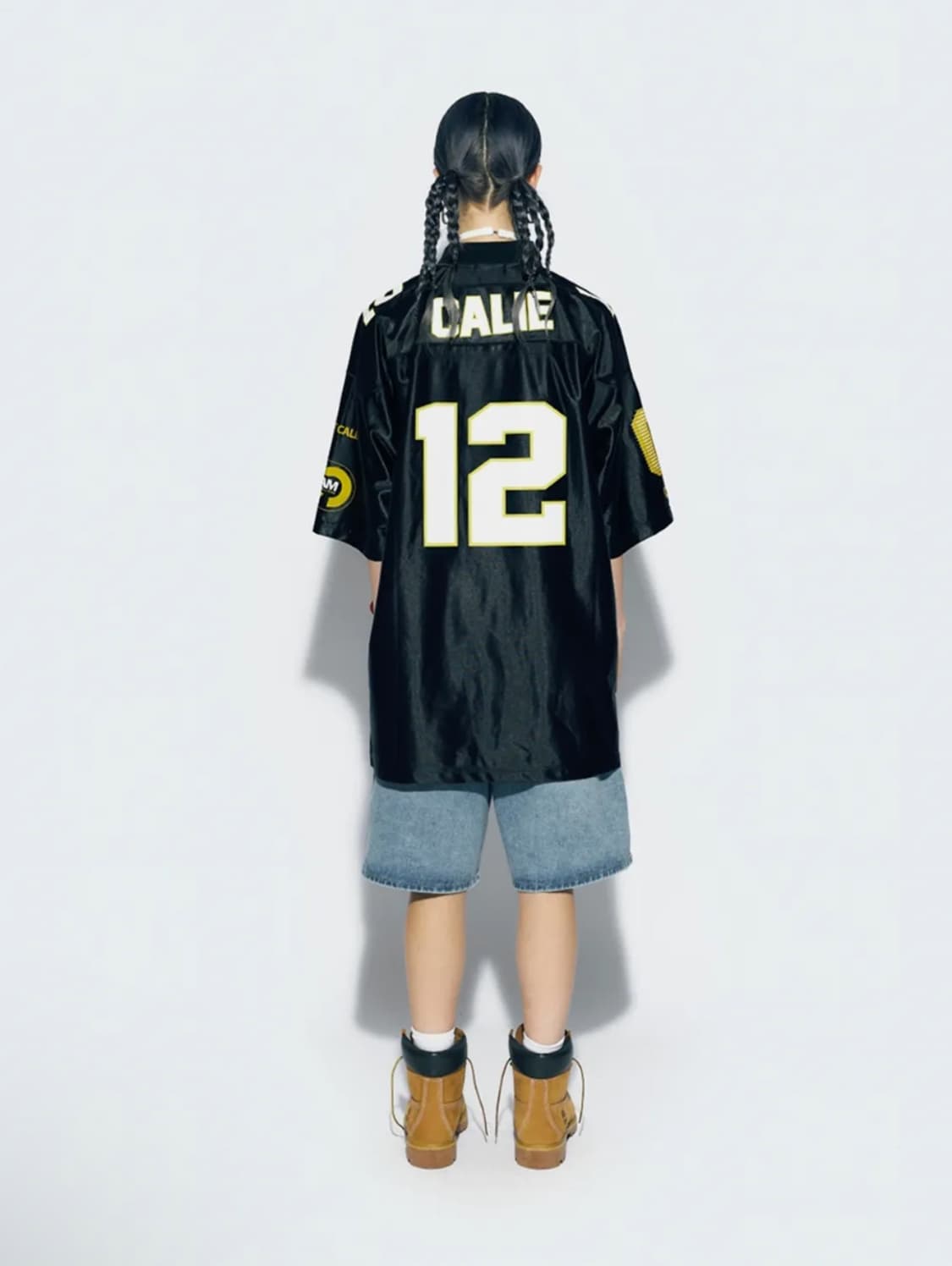 에즈이프 캘리 풋볼 저지 반팔 티셔츠 블랙 상품이미지4