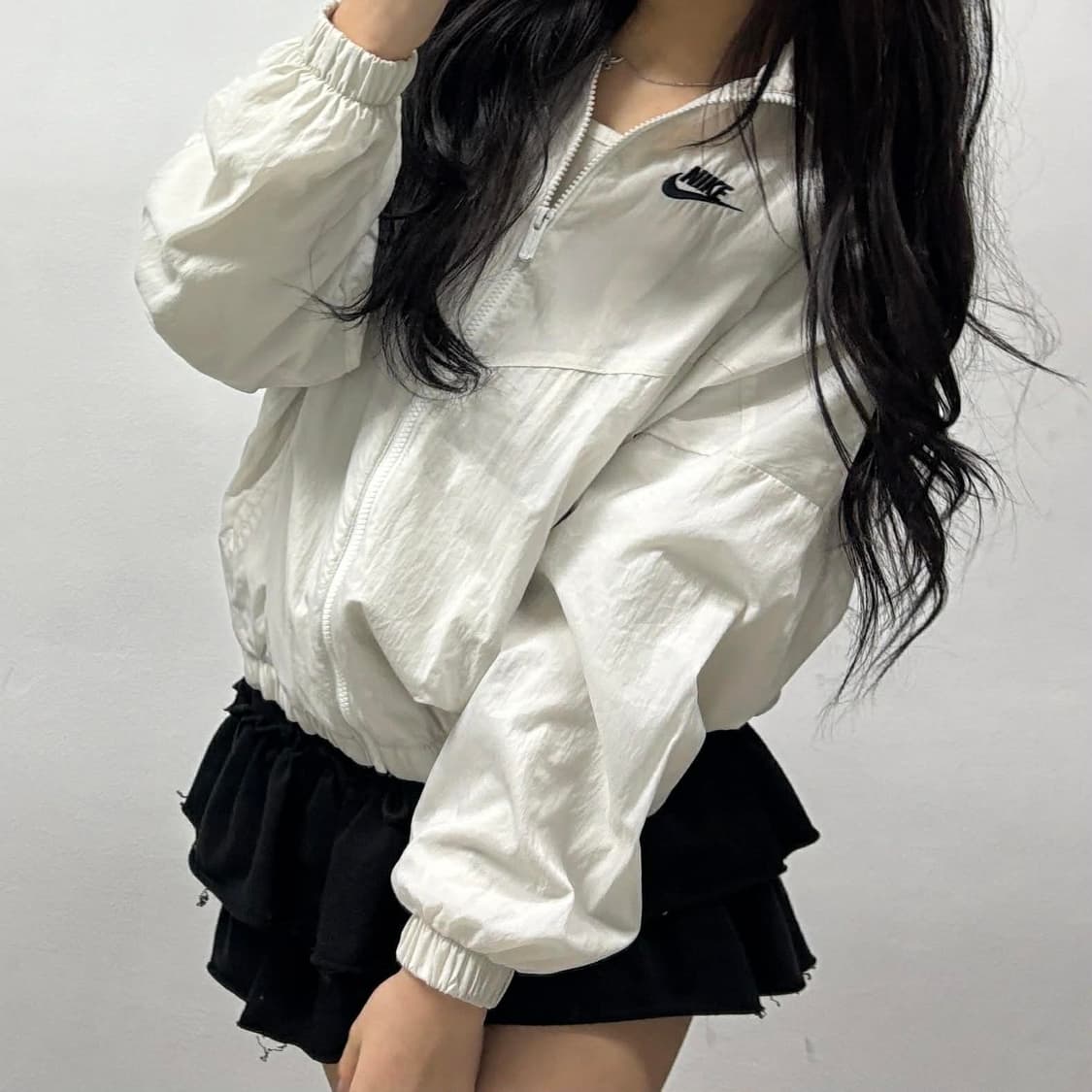 나이키 NSW 화이트 윈드브레이커 자켓 바람막이(S) 상품이미지2