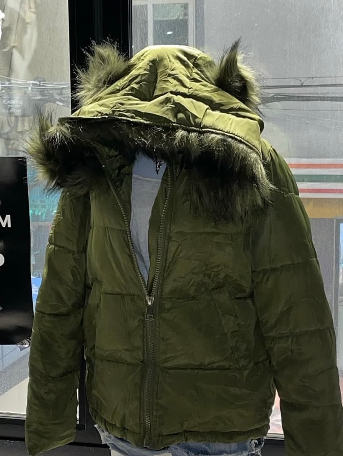 네코 퍼 패딩 자켓 상품이미지1