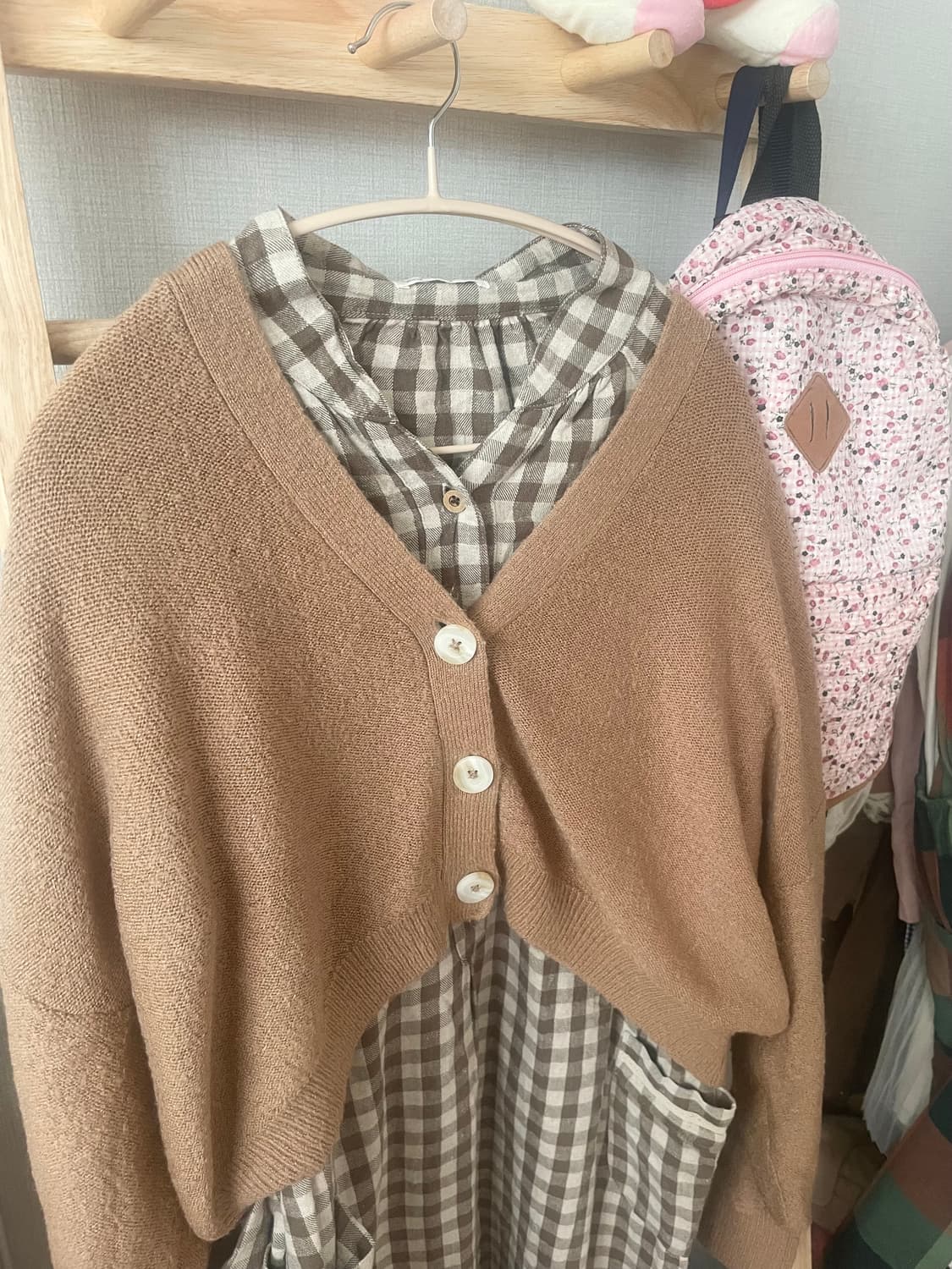 모리걸 빈티지 사만사모스 체크 롱 원피스 set 🧡🤎 상품이미지2