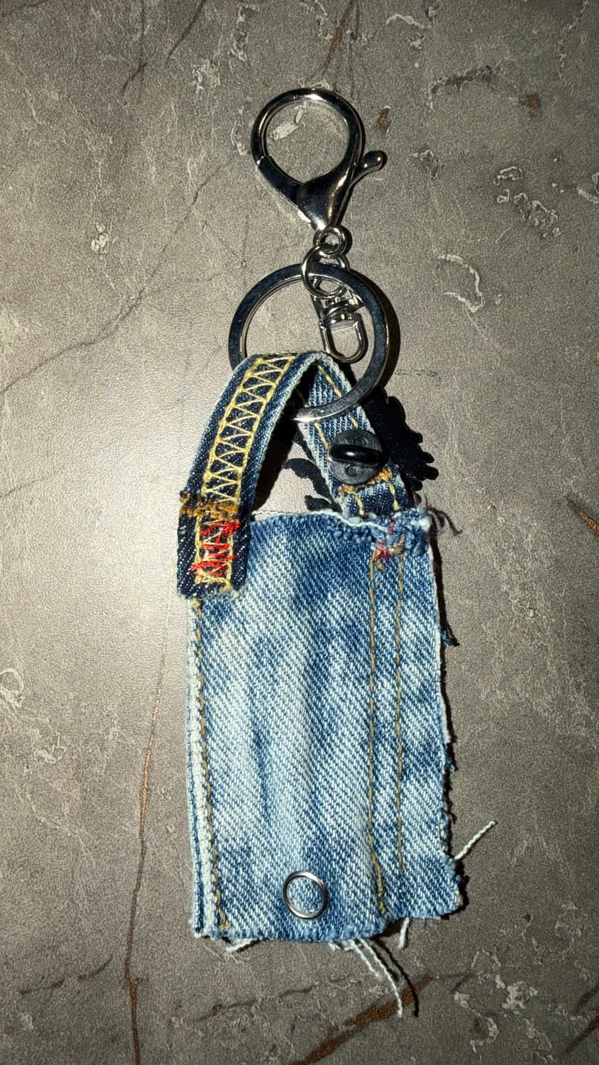 Burning skull Denim key chain 상품이미지2