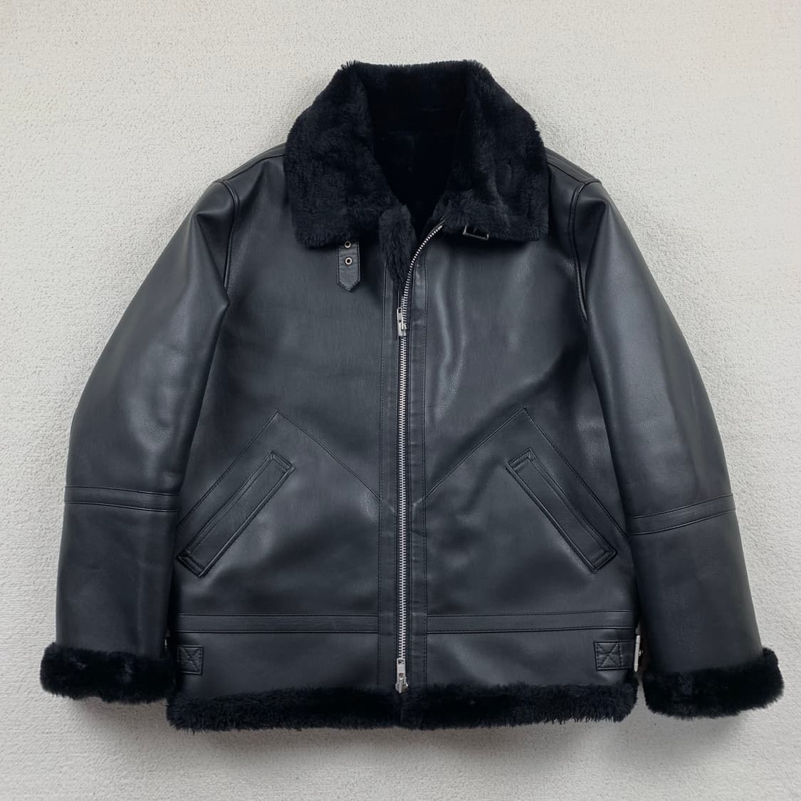 도프제이슨 솔리드 무톤 무스탕 자켓  상품이미지1