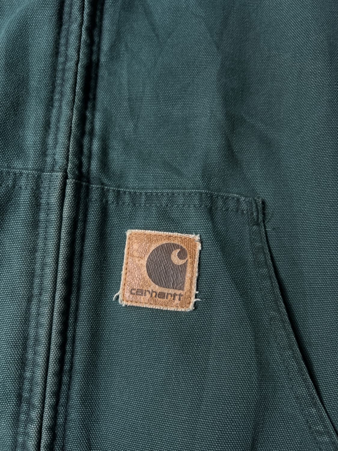 [2XL]90's 칼하트 USA J06 헌터그린 액티브 워크자켓 상품이미지5