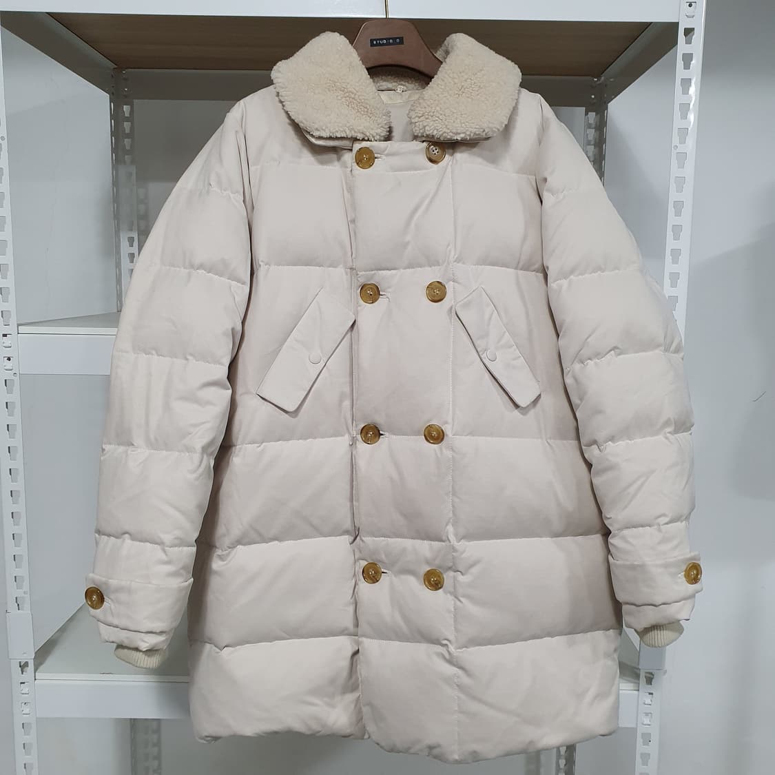 모리걸 양털 뽀글이 넥 다운 하프 패딩 점퍼 상품이미지5