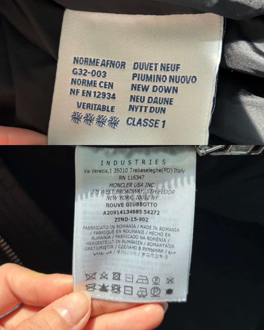 Moncler 몽클레어 블랙 그레이 배색 패딩  상품이미지8